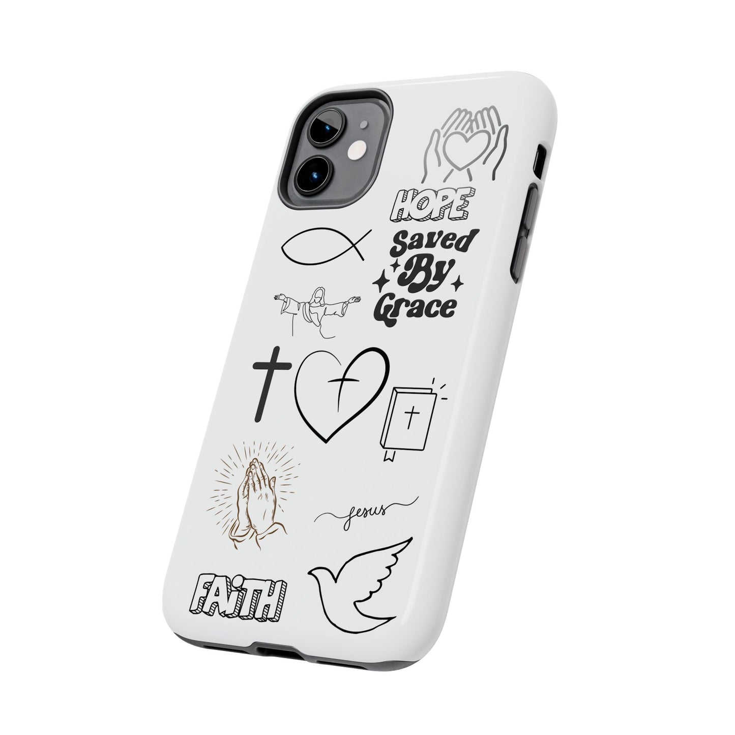 Inspirational Tough Phone Case - Faith, Hope & Grace Design