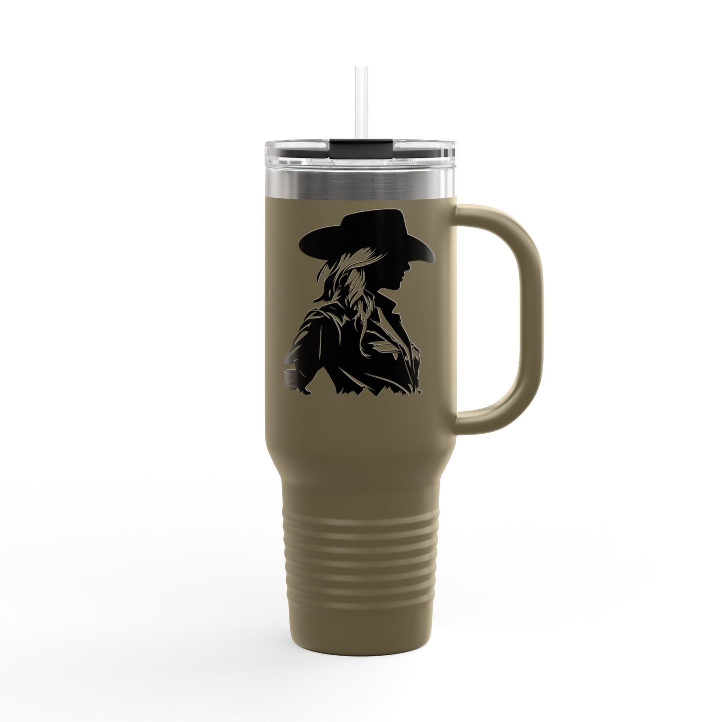 Cowgirl Silhouette Insulated Travel Mug - 40oz - Perfect for Adventurers