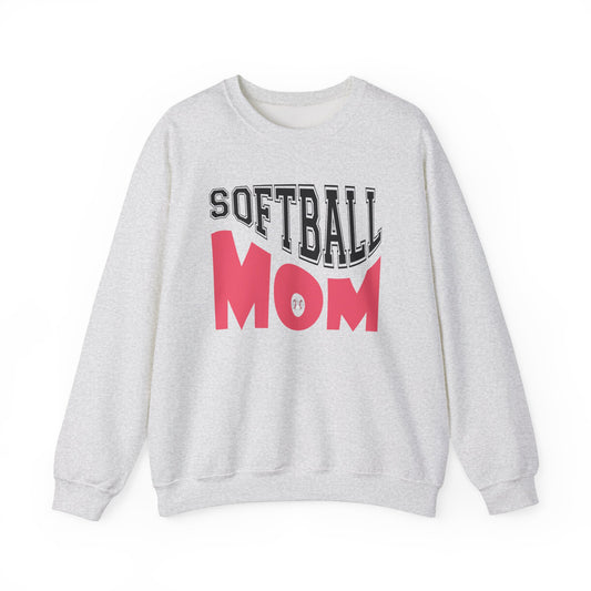 Softball Mom Crewneck Sweatshirt | Unisex Heavy Blend™ | Perfect for Game Days and Celebrations