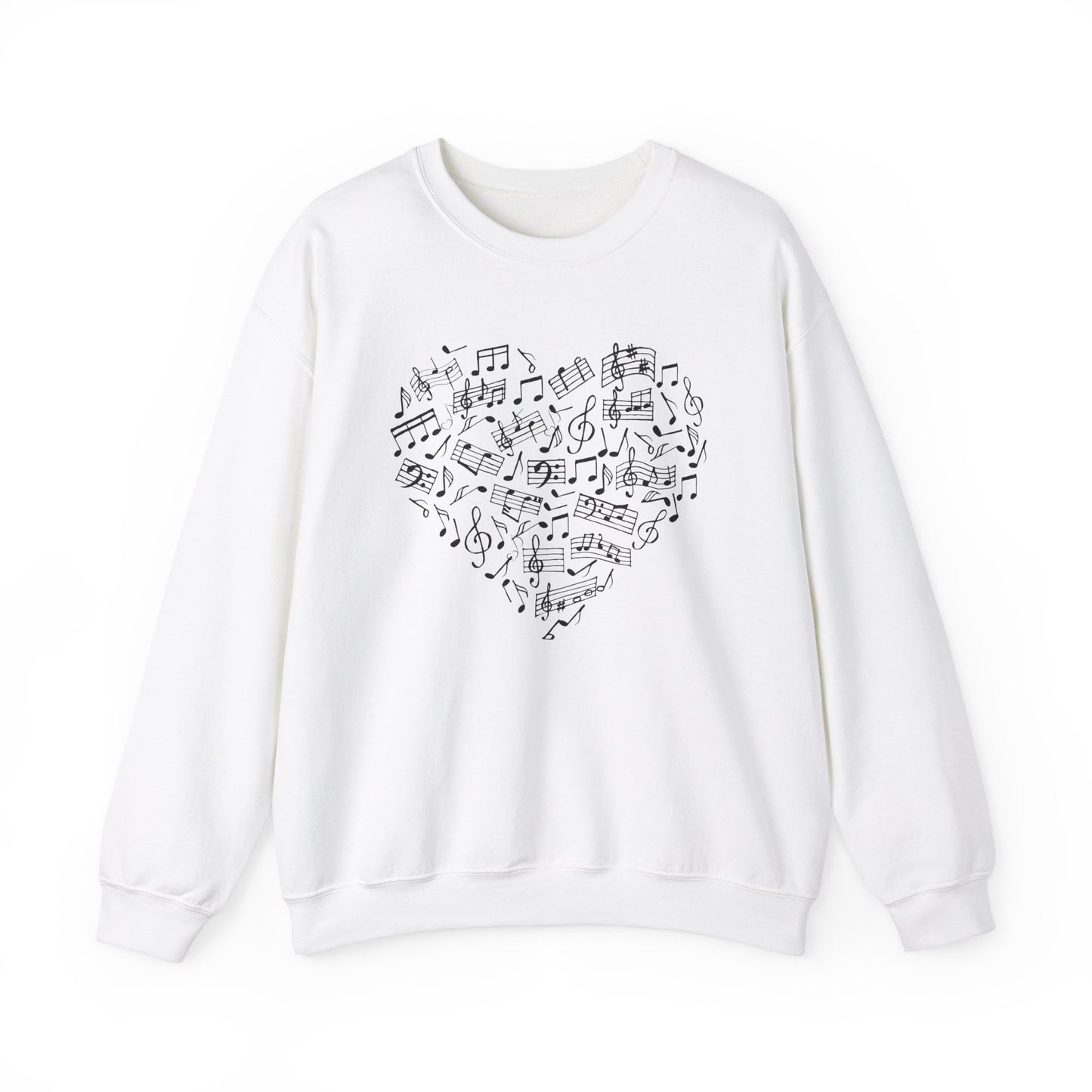 Music Heart Unisex Crewneck Sweatshirt - Perfect for Music Lovers