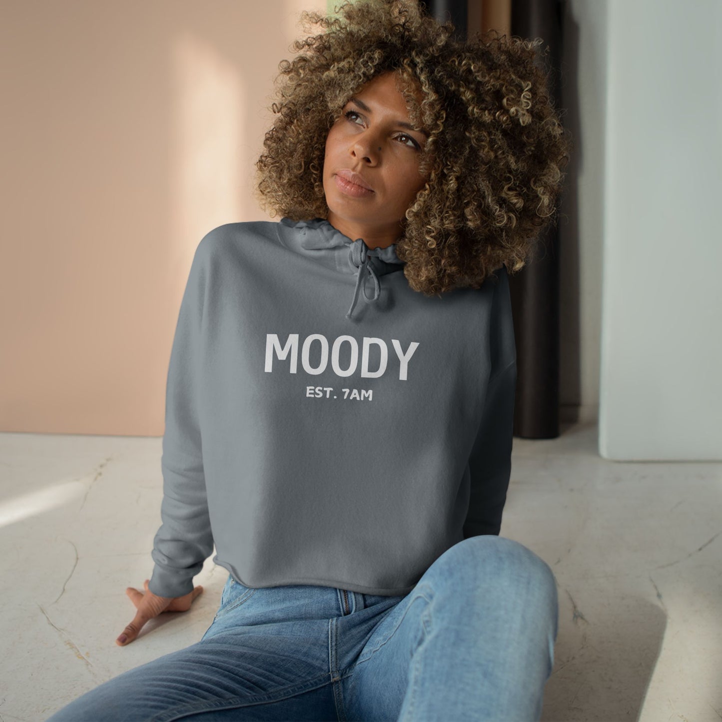 Moody Crop Hoodie - Stylish and Comfy Casual Wear for Every Mood