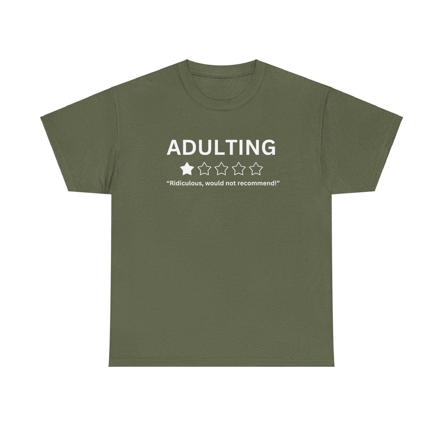 Humorous Adulting Tee, Funny Gift for New Adults, Black Graphic Tee, Casual Wear, Perfect for Birthdays, Graduation