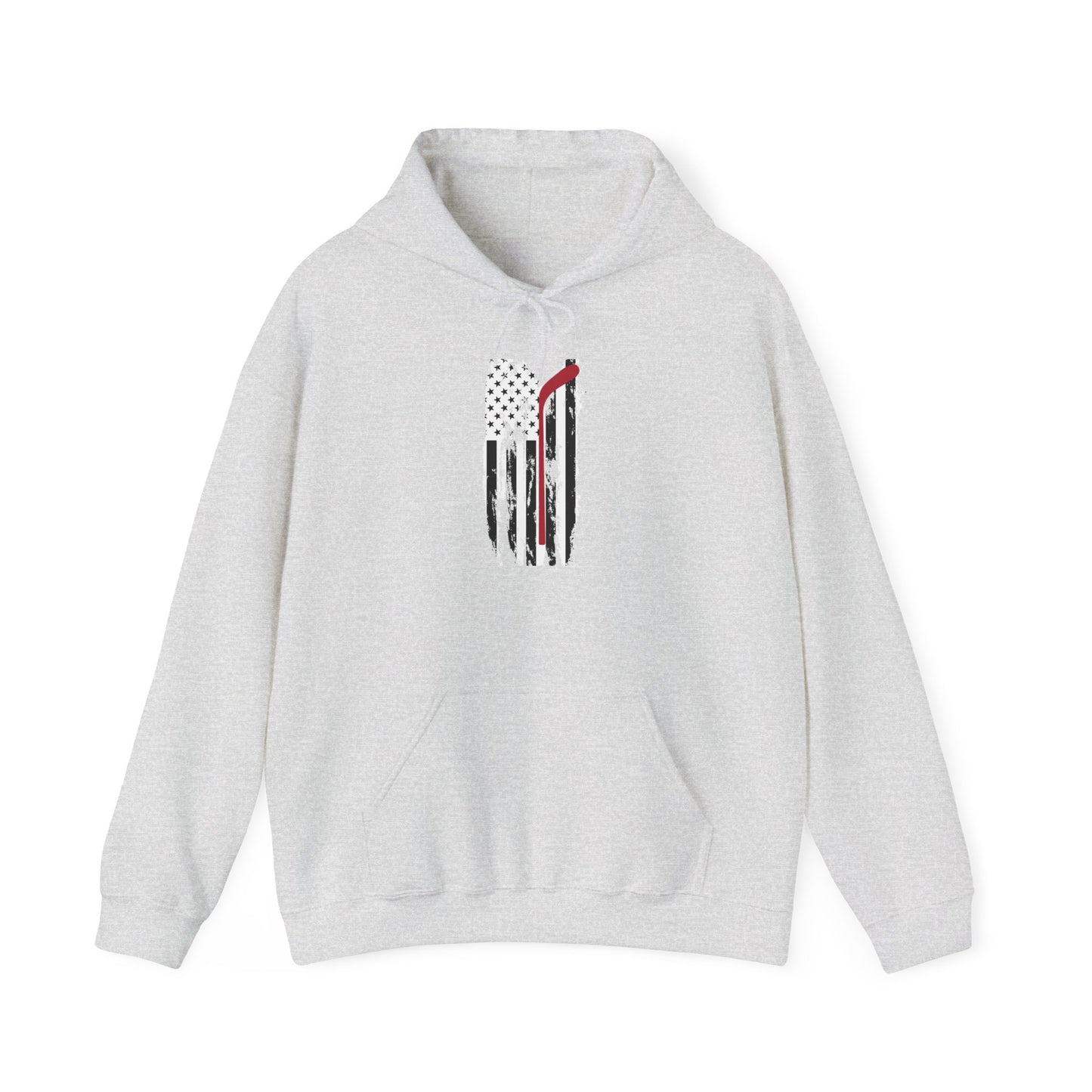 Patriotic Hockey Unisex Heavy Blend™ Hooded Sweatshirt - American Flag Design