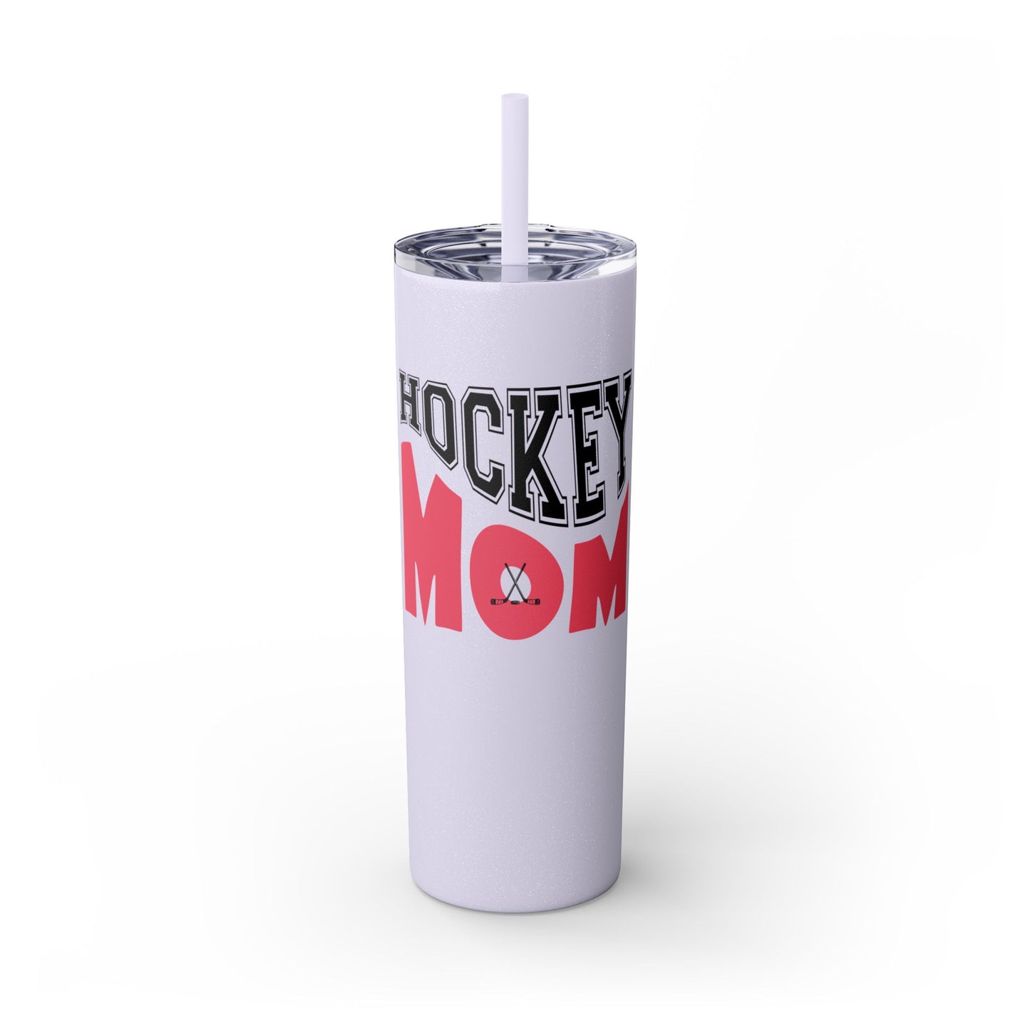 Hockey Mom 20oz Skinny Tumbler with Straw - Perfect Gift for Sports Enthusiasts