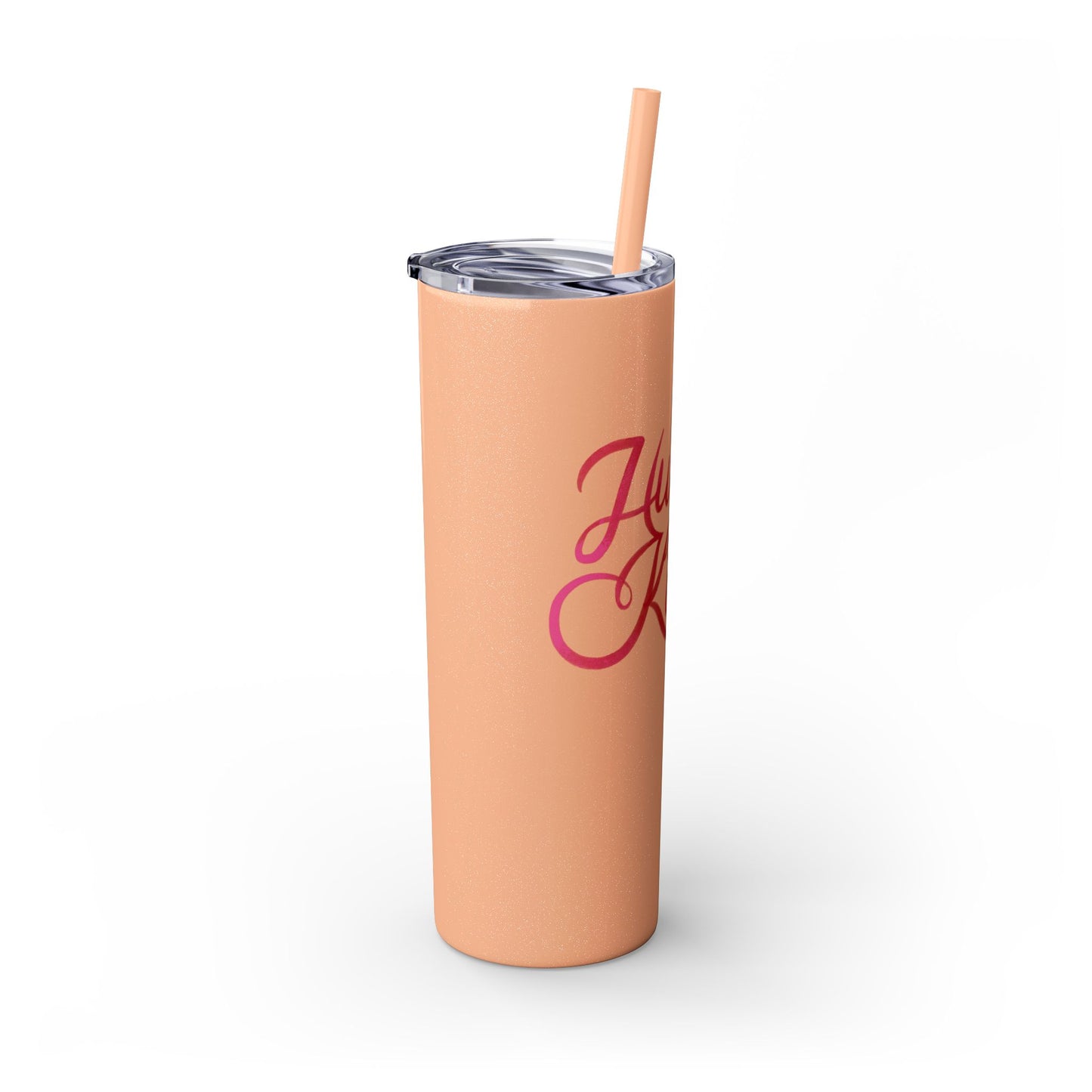 Hugs & Kisses Skinny Tumbler with Straw - 20oz Love Drinkware