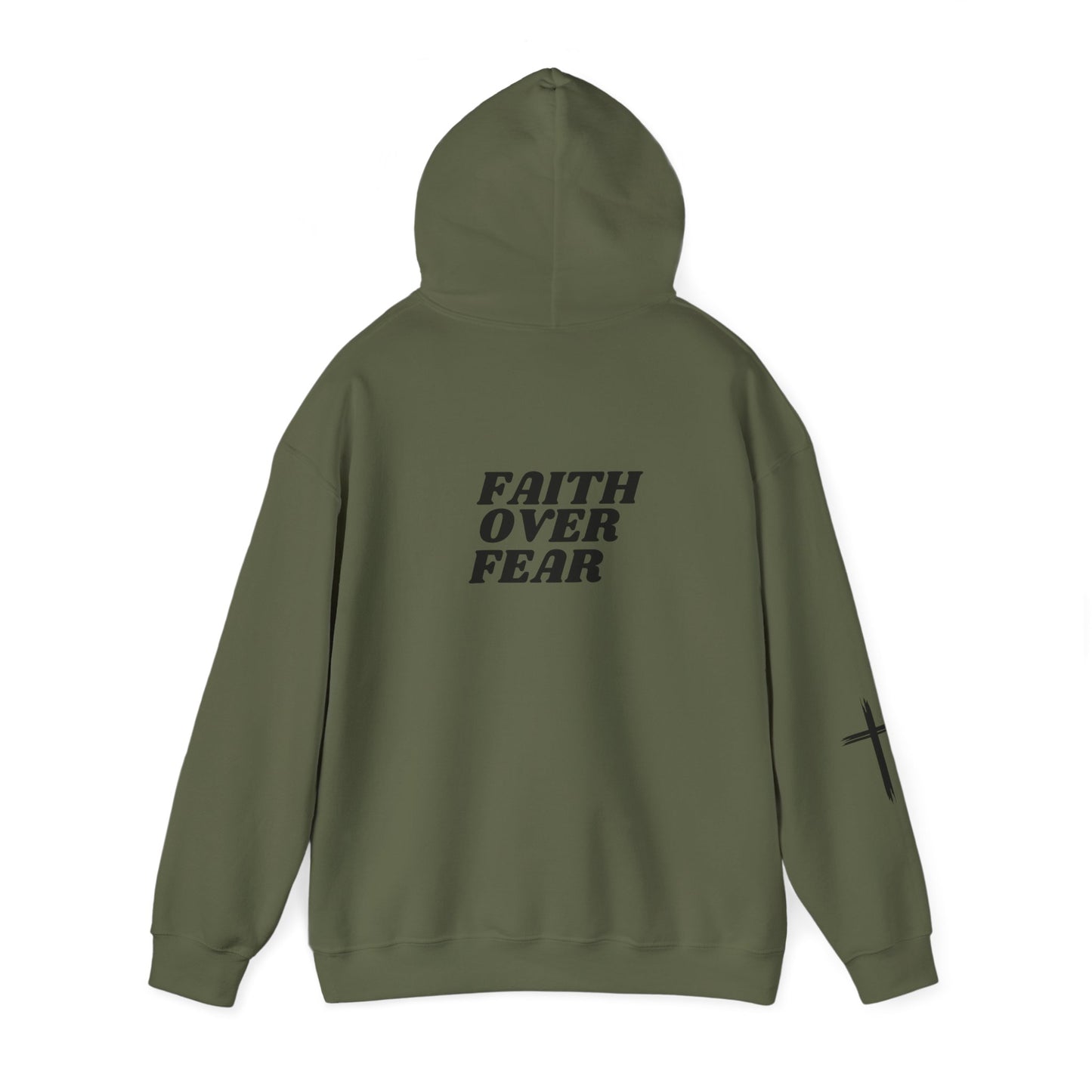 Faith Over Fear Unisex Heavy Blend™ Hoodie - Inspirational Motivational Sweatshirt