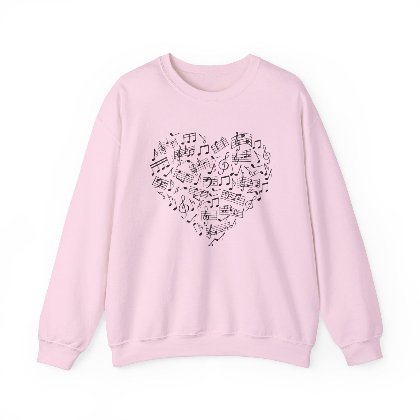 Music Heart Unisex Crewneck Sweatshirt - Perfect for Music Lovers