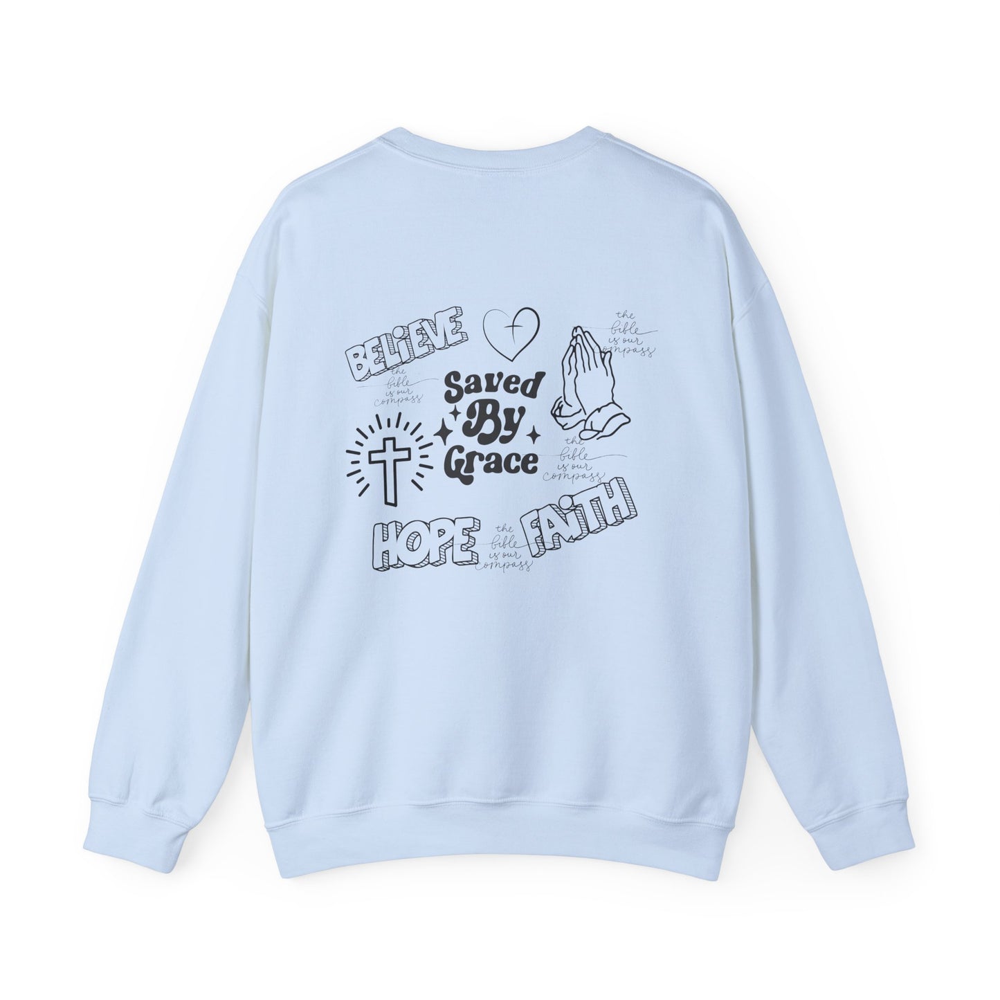 Faith & Hope Graphic Crewneck Sweatshirt | Unisex Heavy Blend | Inspirational Design