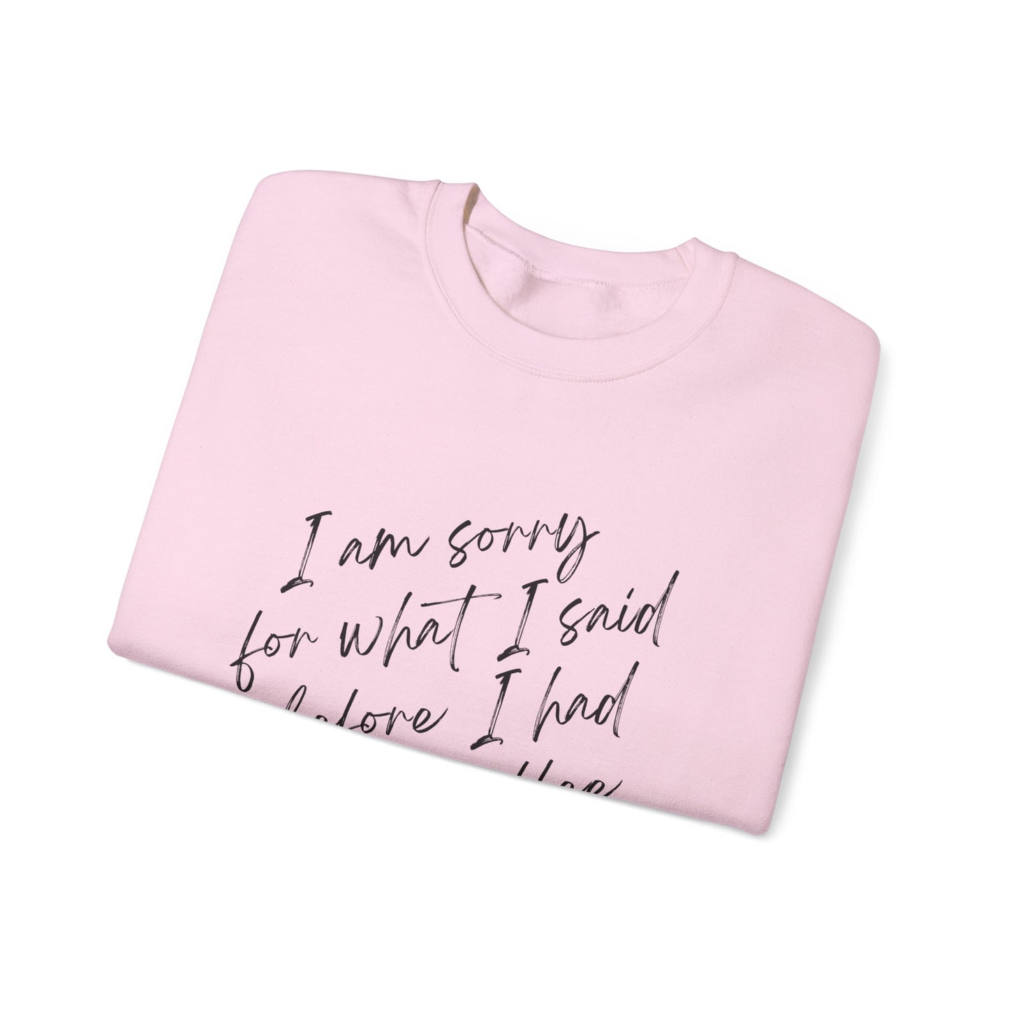 Sorry for what I said before coffee - Quote Unisex Crewneck Sweatshirt - Cozy Gift for Coffee Lovers