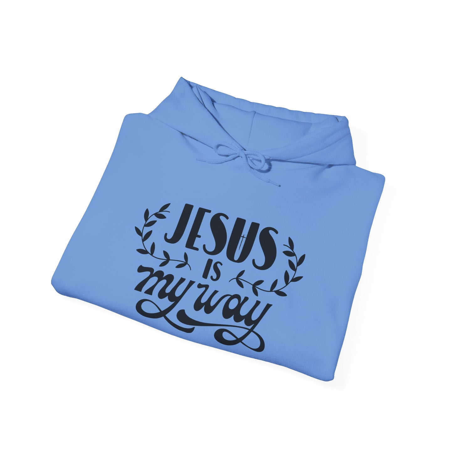 Faith-Inspired Unisex Hooded Sweatshirt – "Jesus is My Way"