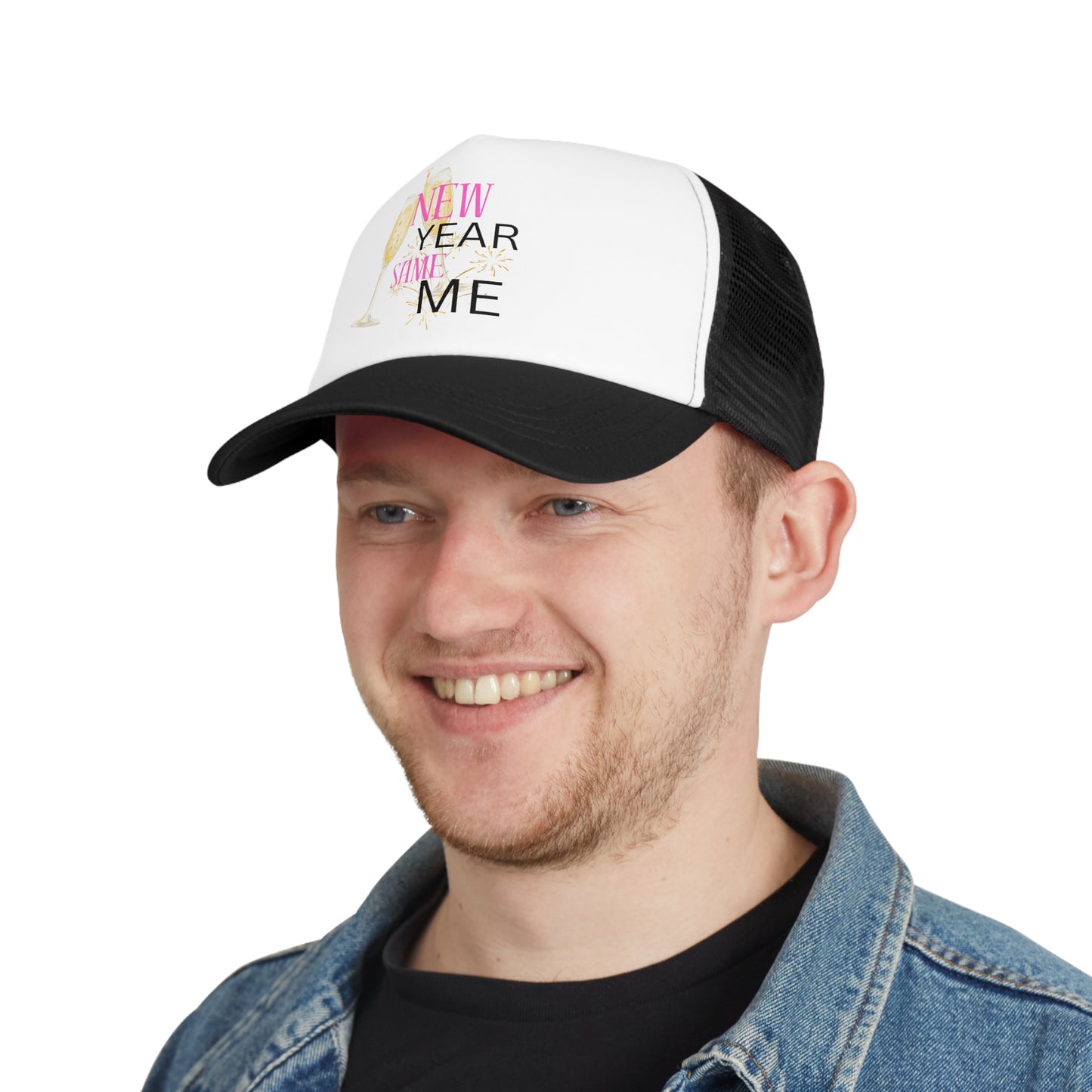 New Year Same Me Celebration Mesh Cap | Fun Party Hat for Festive Events