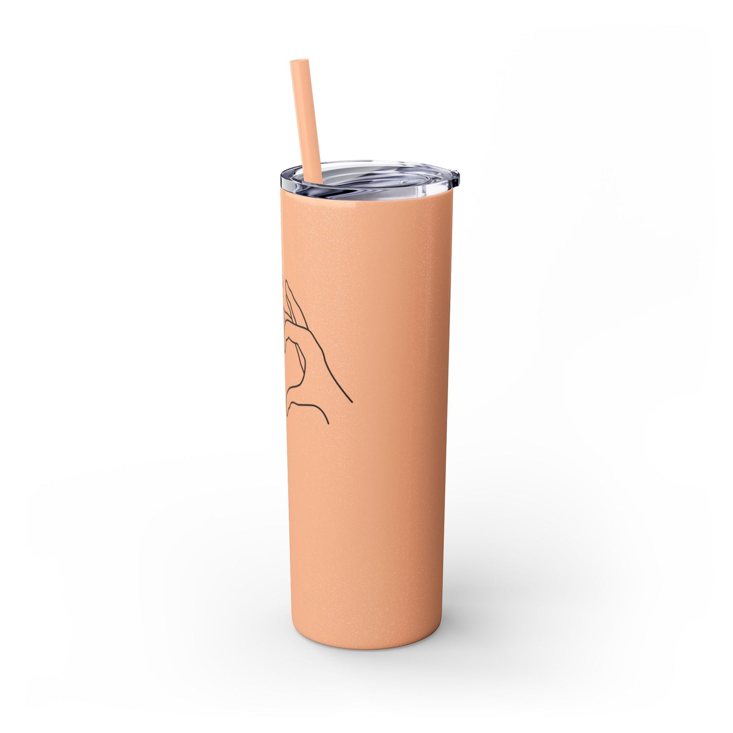 Love Hands Skinny Tumbler with Straw - 20oz | Cute & Stylish Drinkware