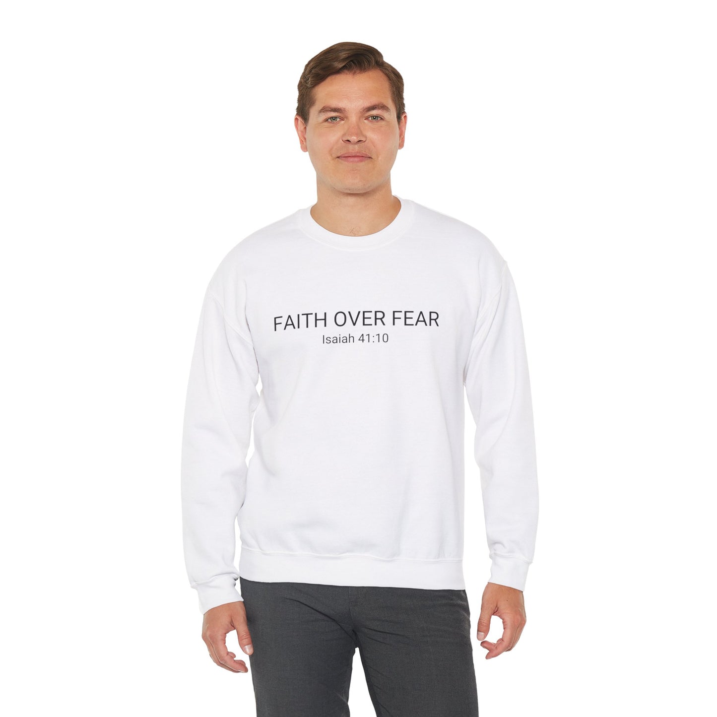 Faith Over Fear Unisex Crewneck Sweatshirt - Comfort & Inspiration