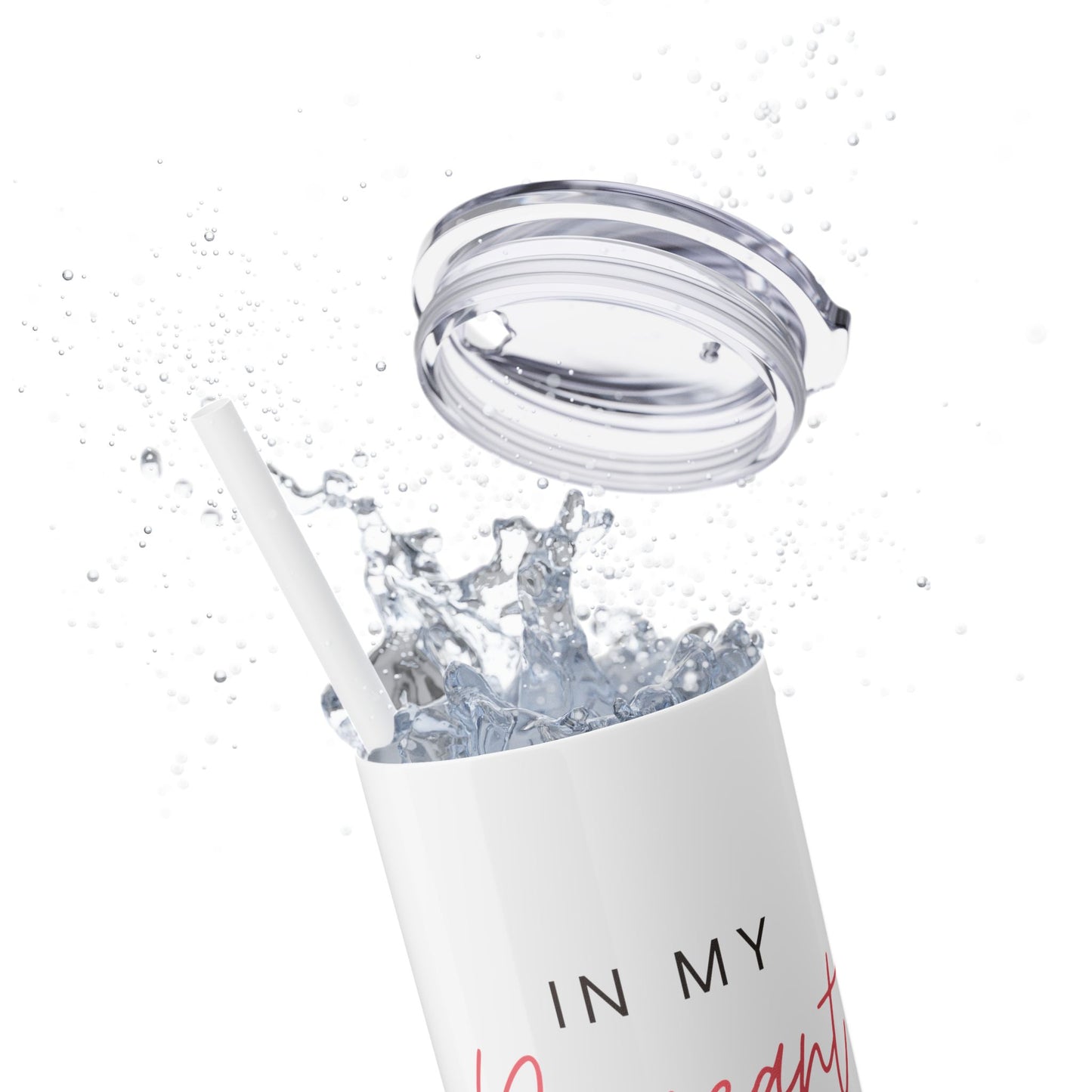 In My Pageant Era Skinny Tumbler with Straw - 20oz Stylish Drinkware for Pageant Enthusiasts