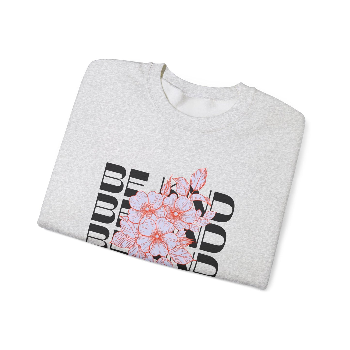 Be Kind Floral Unisex Heavy Blend Crewneck Sweatshirt