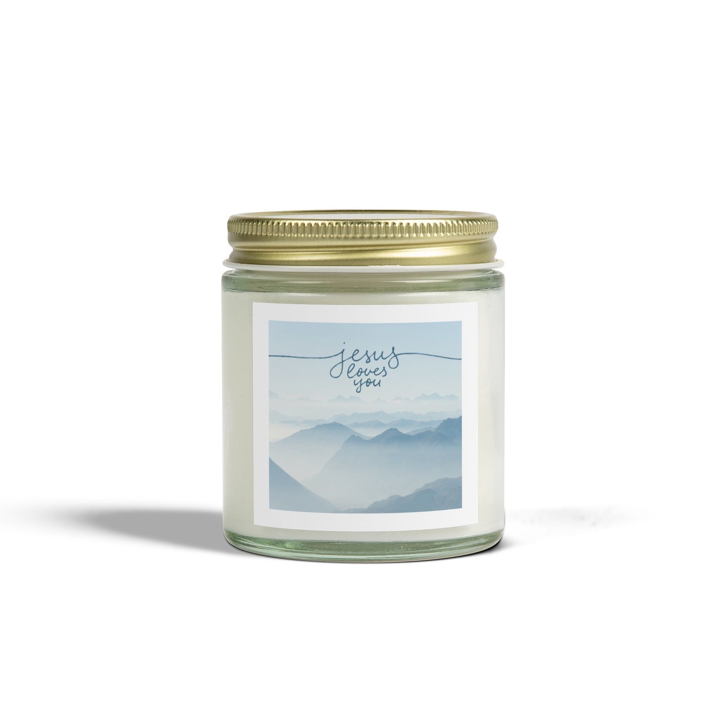 Jesus Loves You Scented Candle - Coconut Apricot Wax (4oz, 9oz) | Calm & Peaceful Home Decor