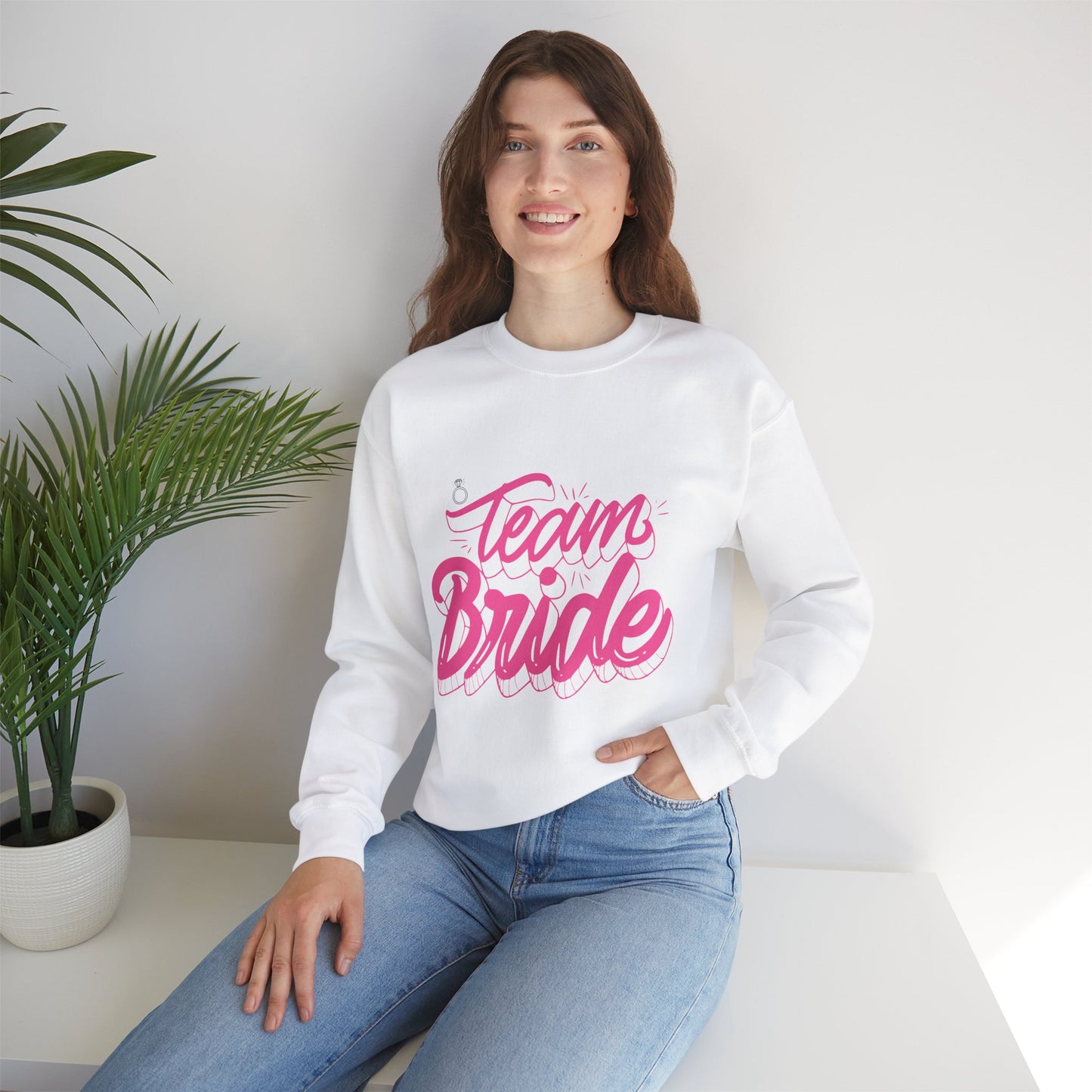 Team Bride Unisex Heavy Blend™ Crewneck Sweatshirt | Perfect for Bridal Parties & Celebrations