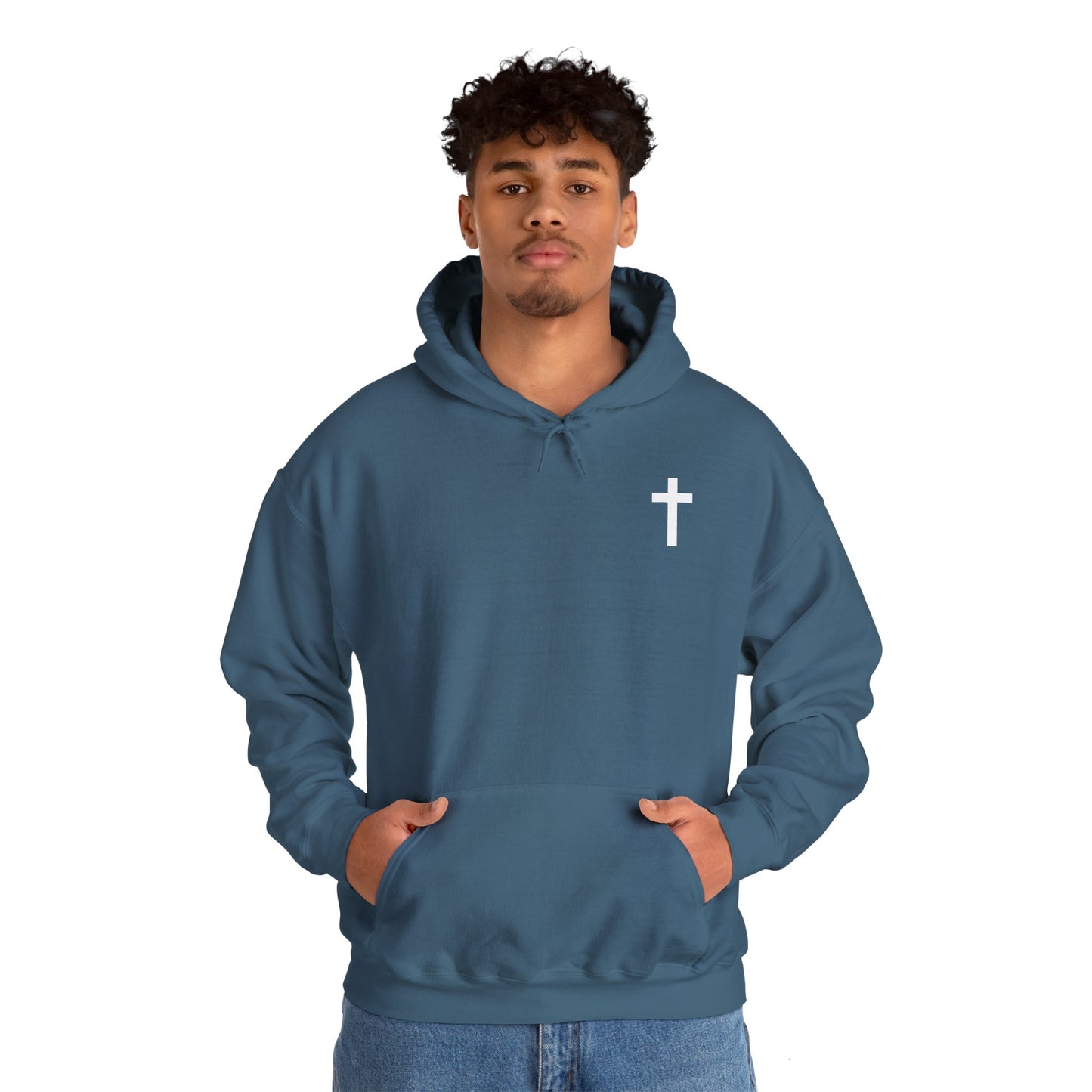 Faith Cross Unisex Heavy Blend™ Hooded Sweatshirt - Comfortable & Stylish for All Occasions