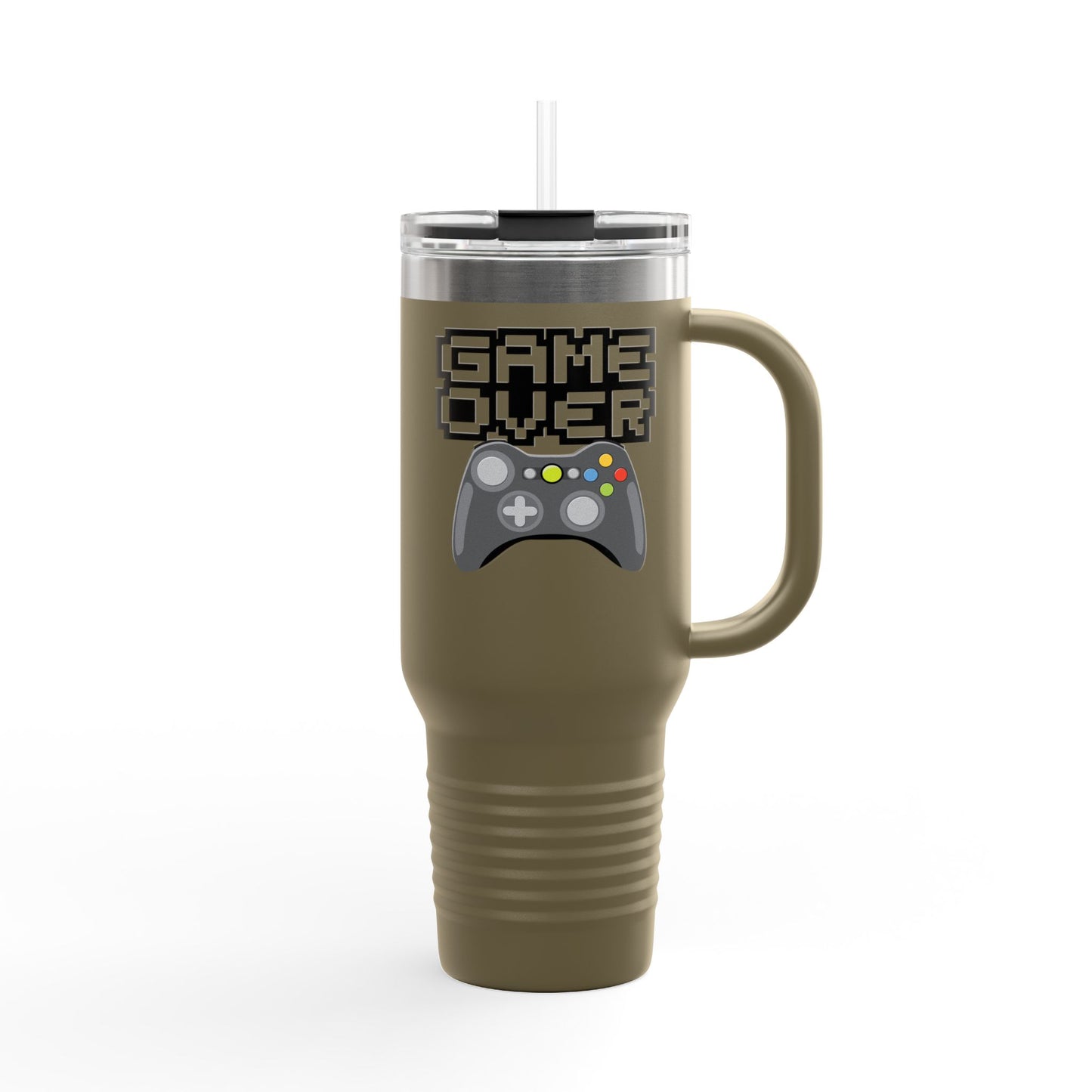 Game Over Controller Insulated Travel Mug, 40oz - Perfect for Gamers on the Go