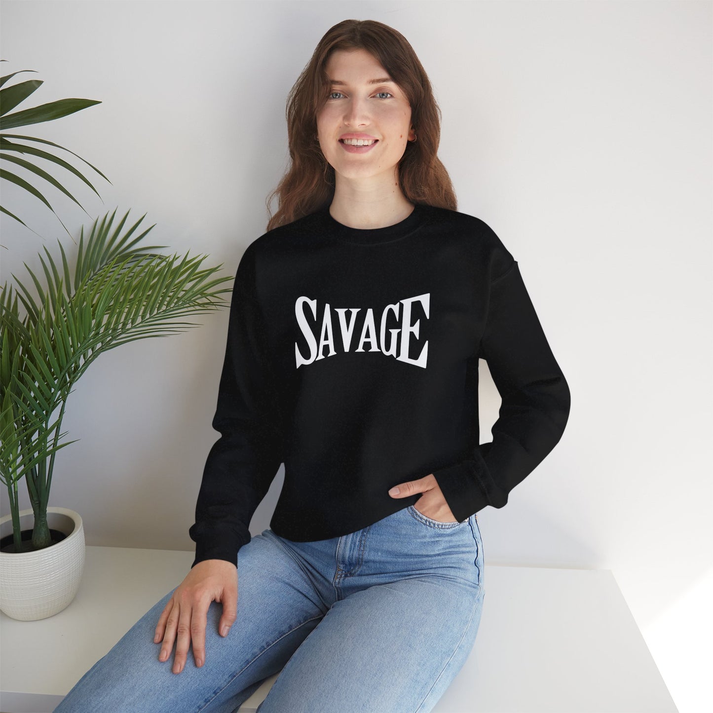 Savage - Unisex Heavy Blend™ Cozy Crewneck Sweatshirt - Perfect for Casual Days and Celebrations