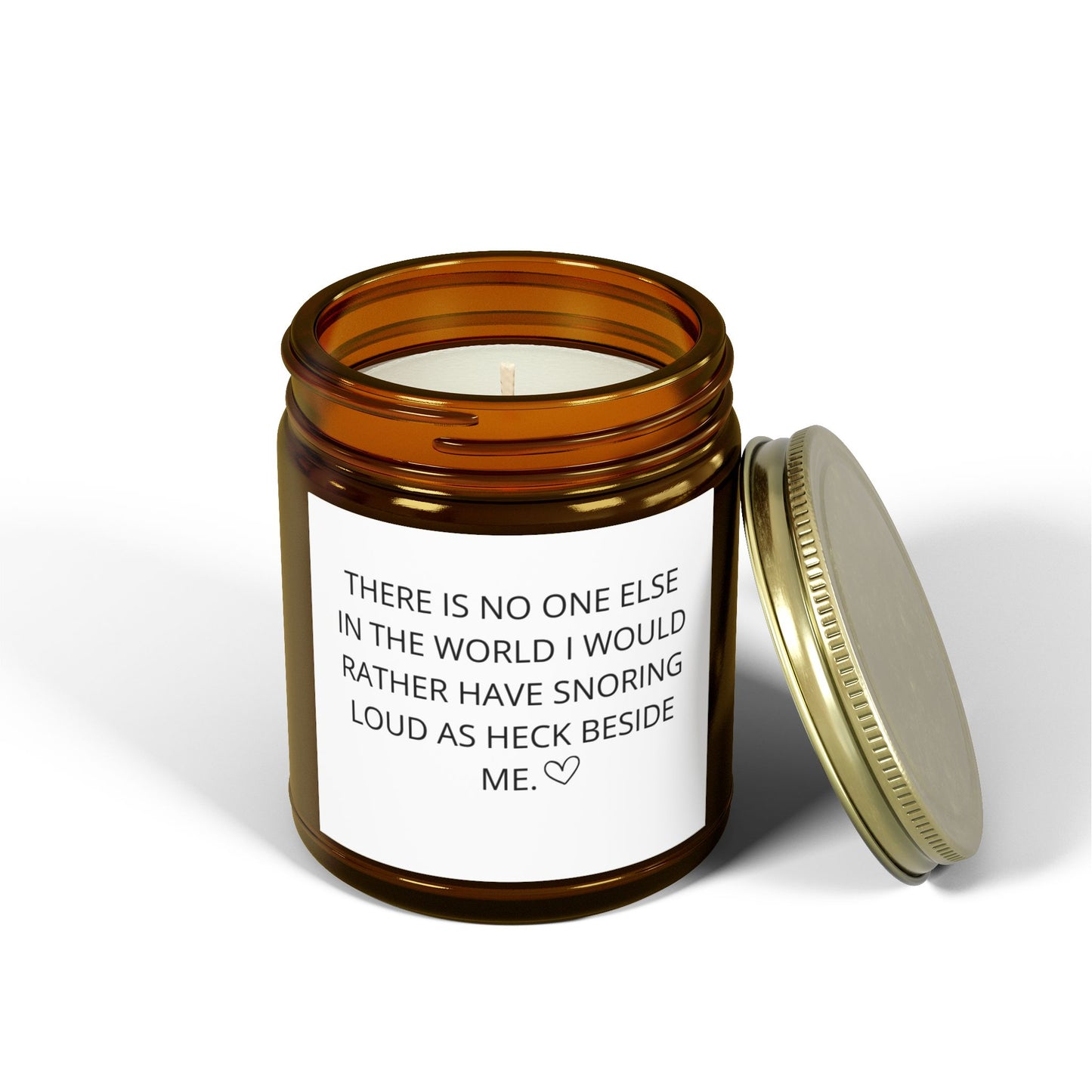 Coconut Apricot Scented Candle - "No One Else Would Rather Have Snoring Beside Me"