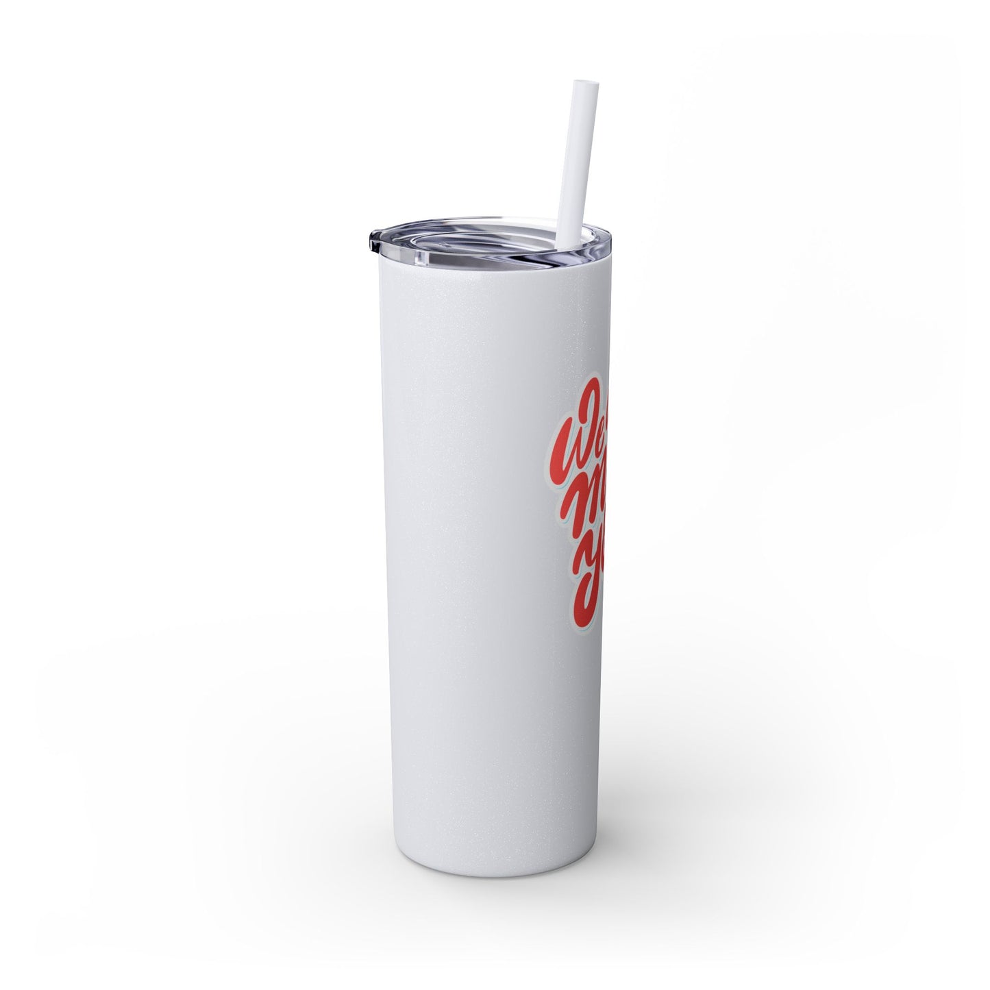 We Will Miss You Skinny Tumbler with Straw - 20oz Travel Mug for Farewell Gifts