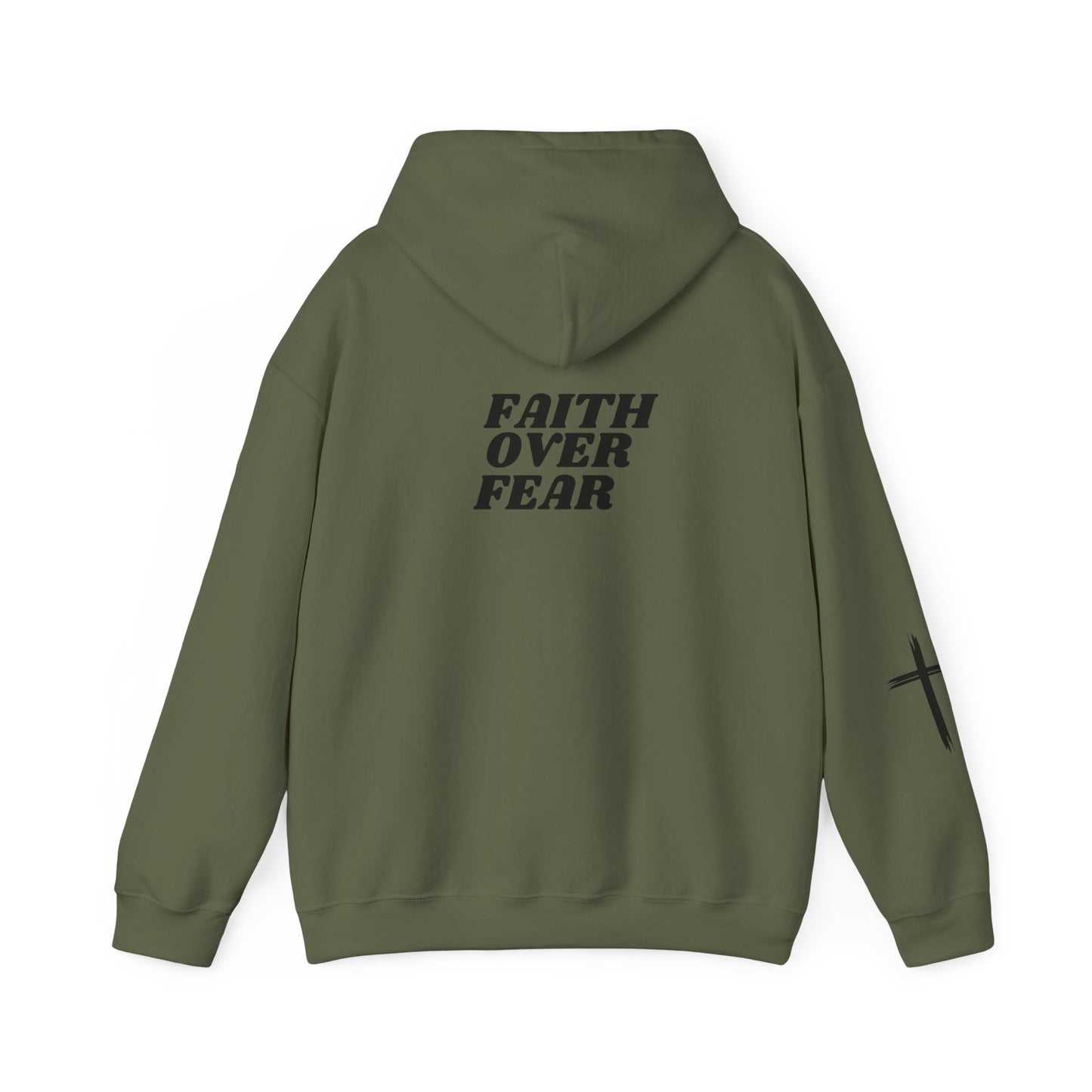 Faith Over Fear Unisex Heavy Blend™ Hoodie - Inspirational Motivational Sweatshirt