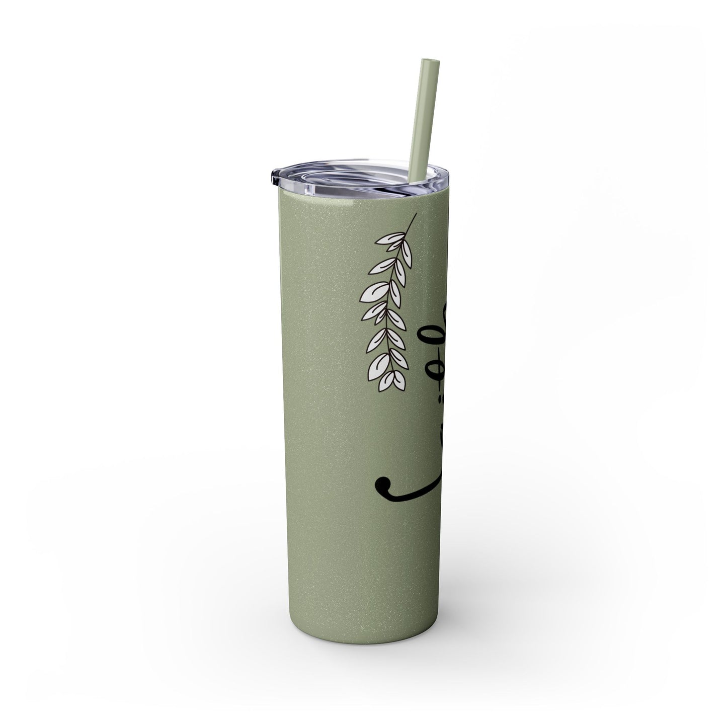 Inspirational Faith Skinny Tumbler with Straw | 20oz Drinkware