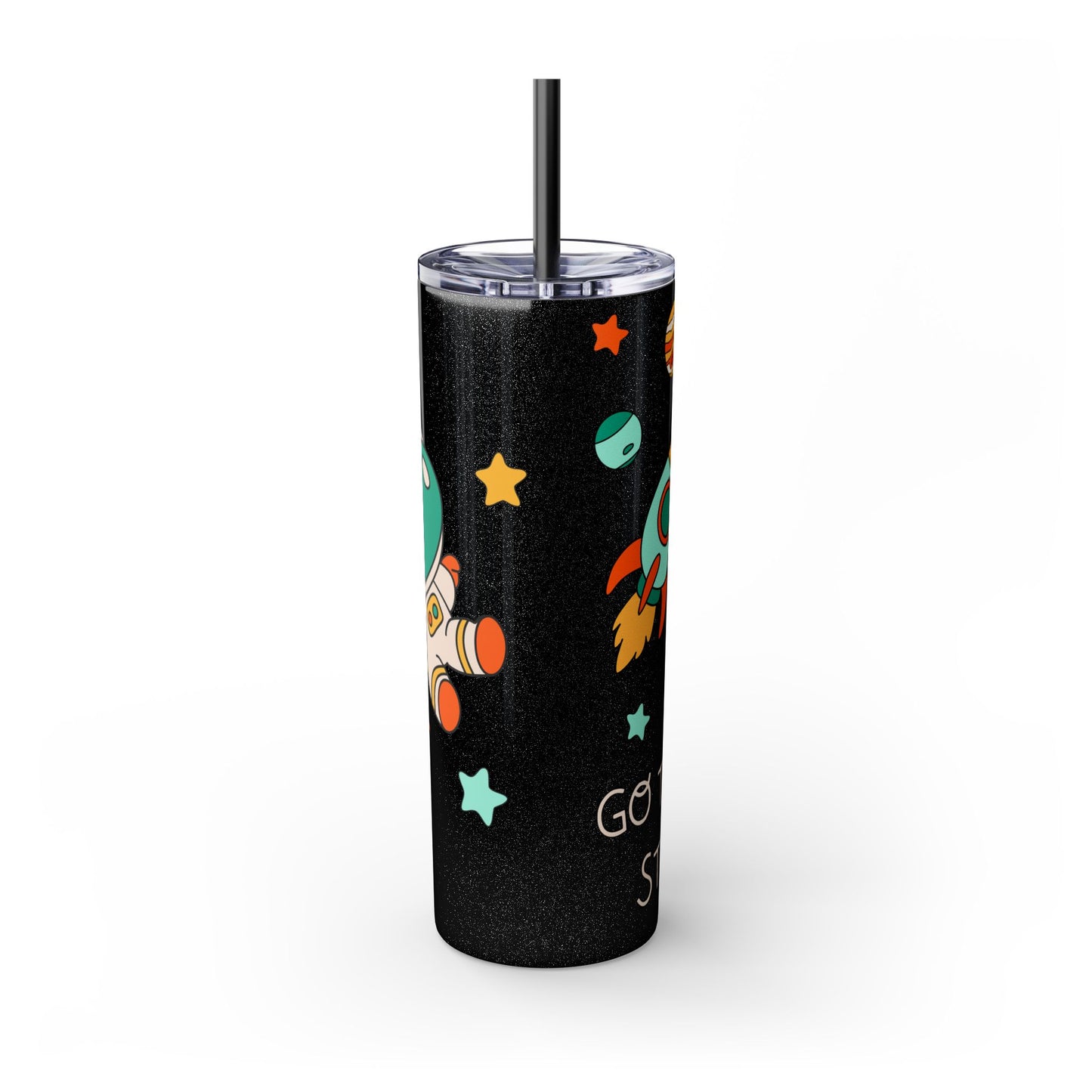 Go to the Stars Skinny Tumbler with Straw - 20oz Space Theme Drinkware