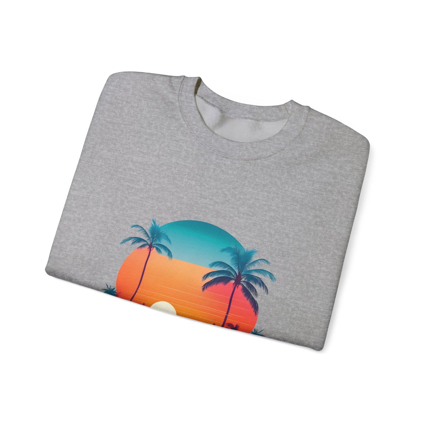 Retro Sunset Car Unisex Crewneck Sweatshirt