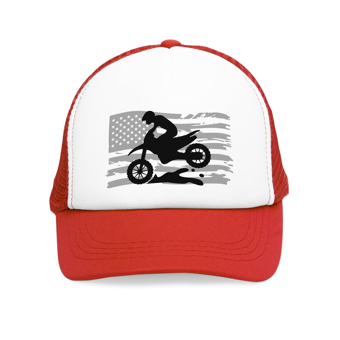 Patriotic Motocross Mesh Cap - Perfect for Riders and Fans