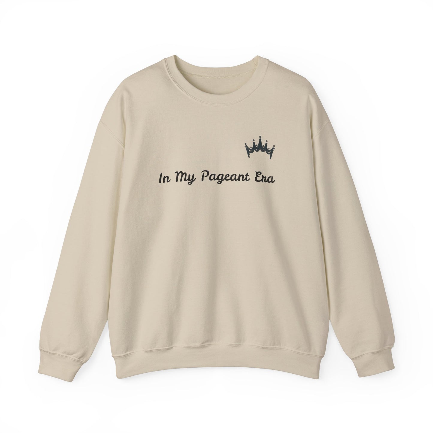 In My Pageant Era Black Crown Unisex Crewneck Sweatshirt - Cozy & Stylish for Pageant Fans