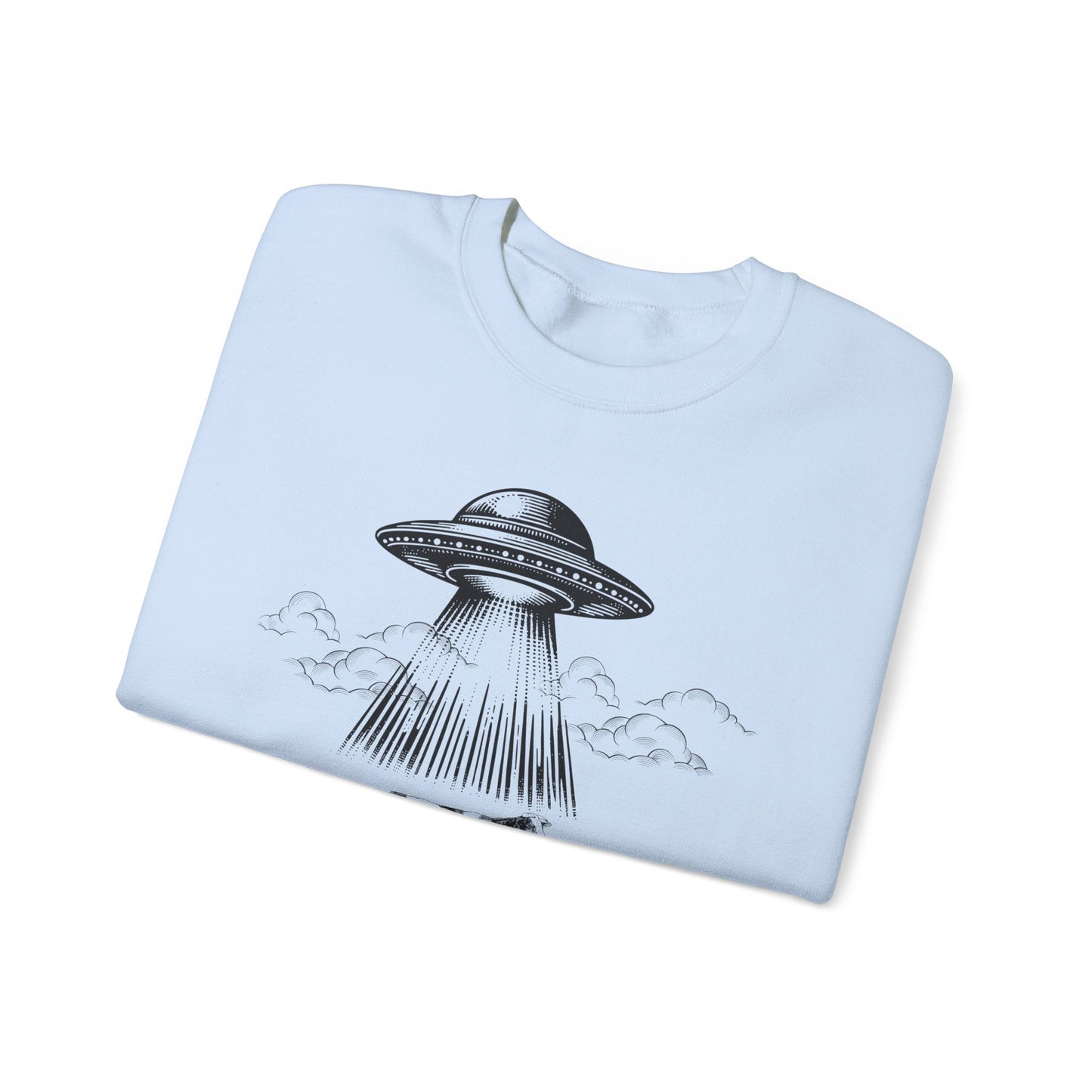 Alien Abduction Unisex Heavy Blend™ Crewneck Sweatshirt - Fun Graphic for Casual Comfort