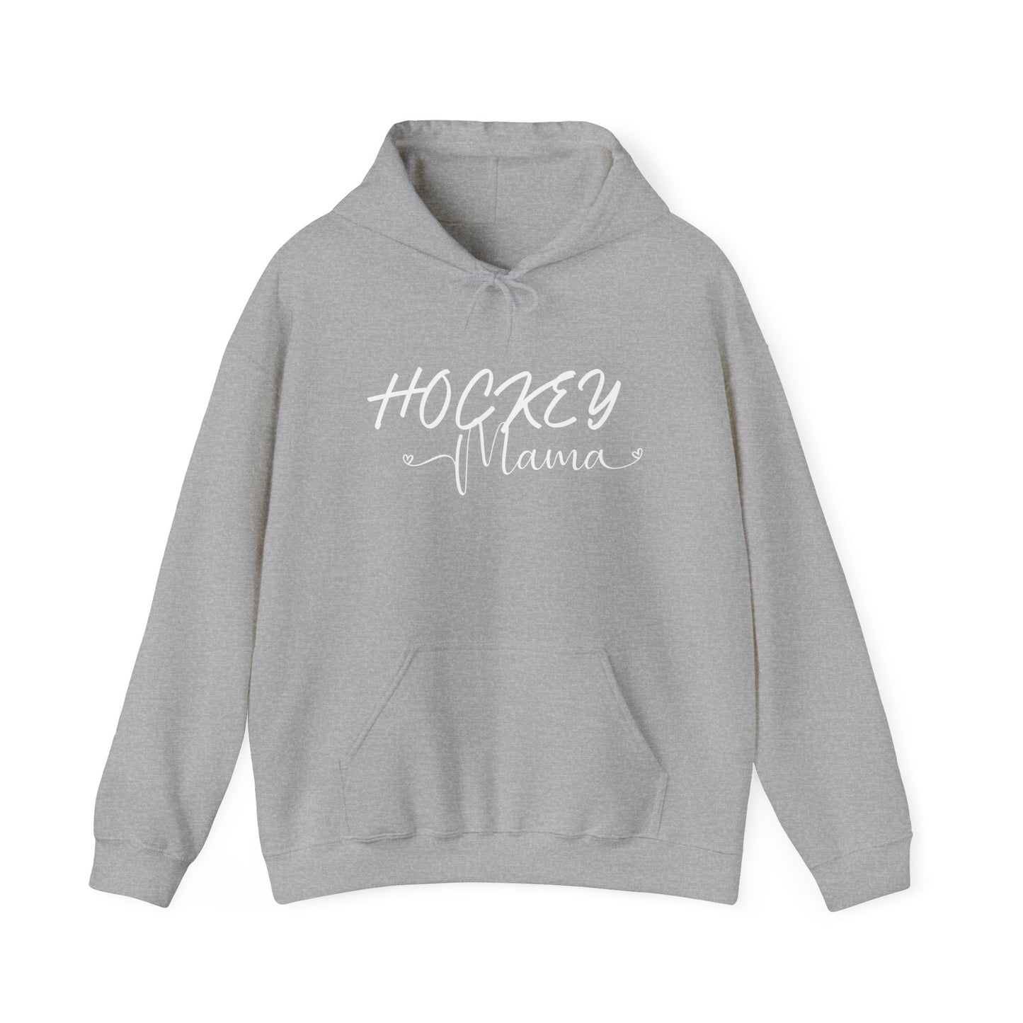 Hockey Mama Cursive White Unisex Heavy Blend Hooded Sweatshirt