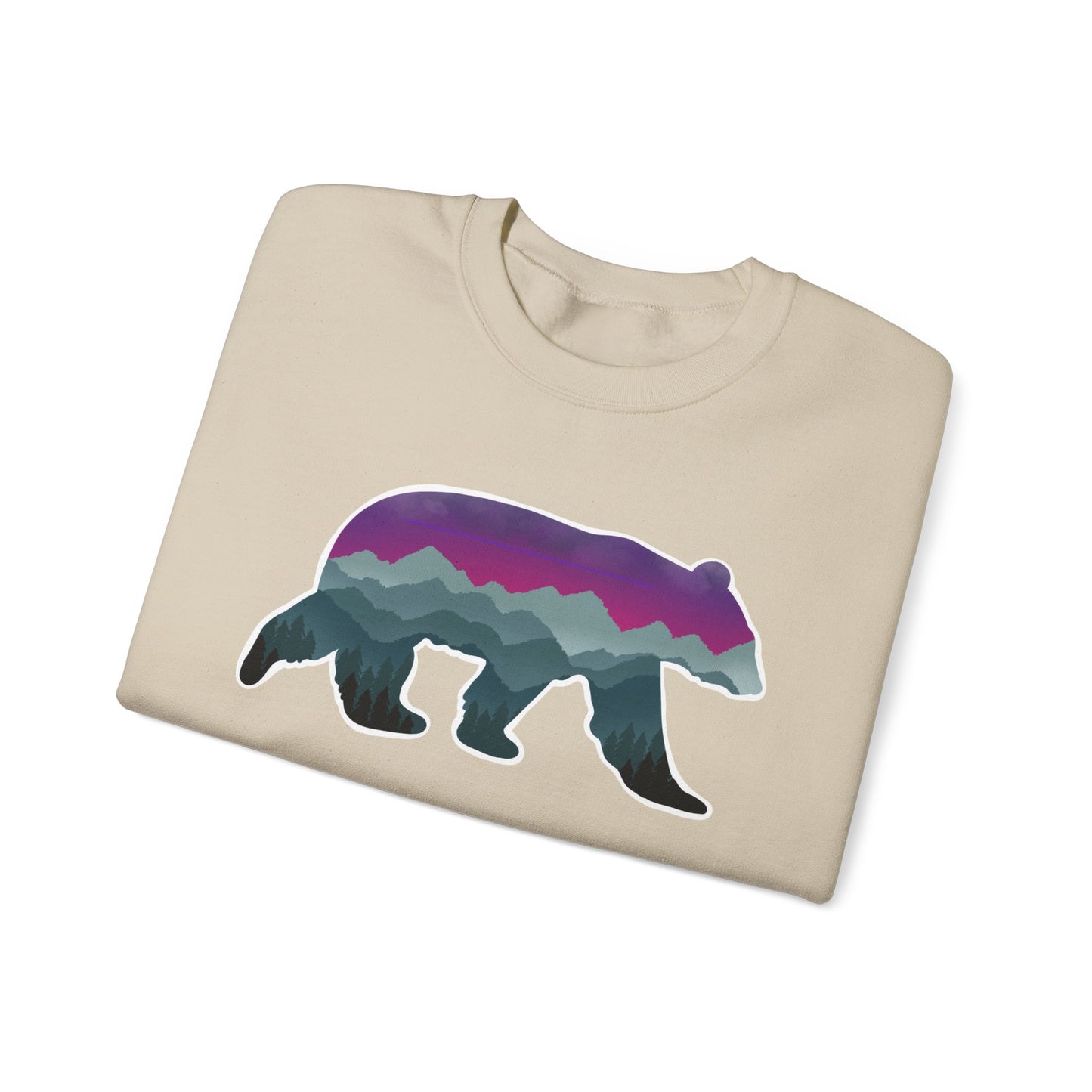 Mountain Bear Unisex Crewneck Sweatshirt - Cozy Graphic Sweater