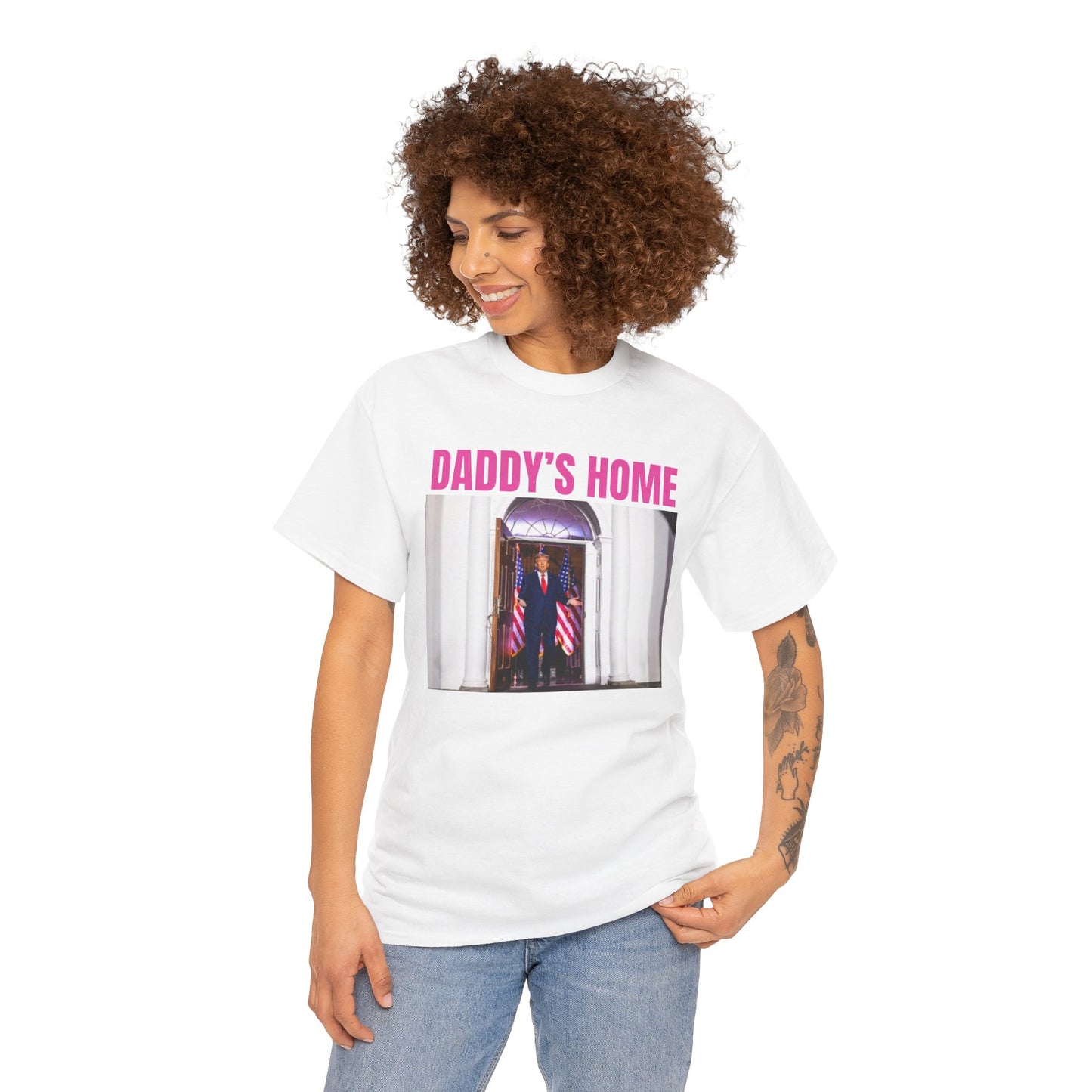 Daddy's Home funny Trump Tee - Unisex Heavy Cotton Tee - Comfort Meets Style for Dads