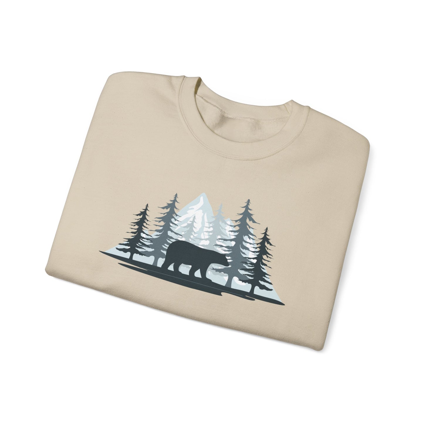 Nature-Inspired Bear Sweatshirt - Unisex Heavy Blend™ Crewneck