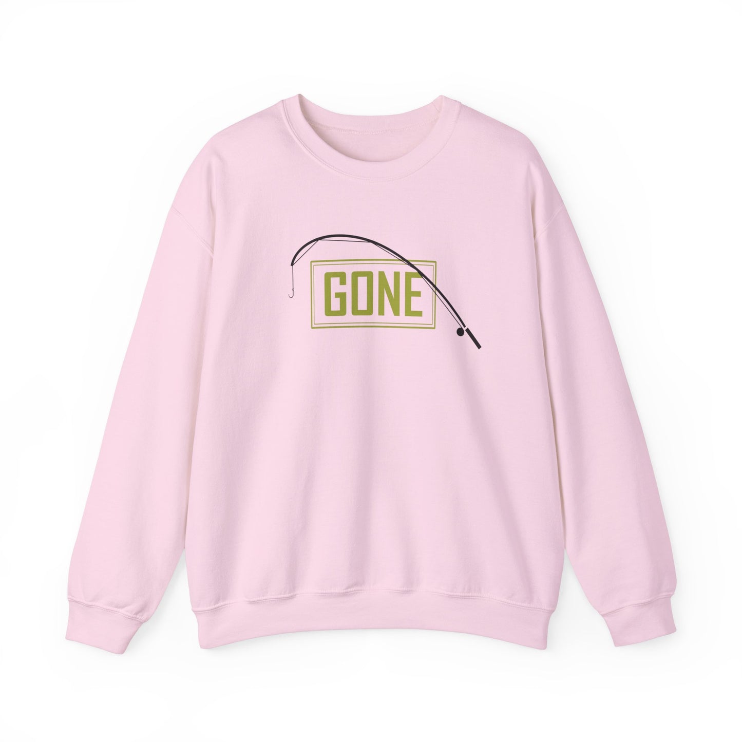 Gone fishing Green Unisex Crewneck Sweatshirt - Perfect for Outdoor Lovers