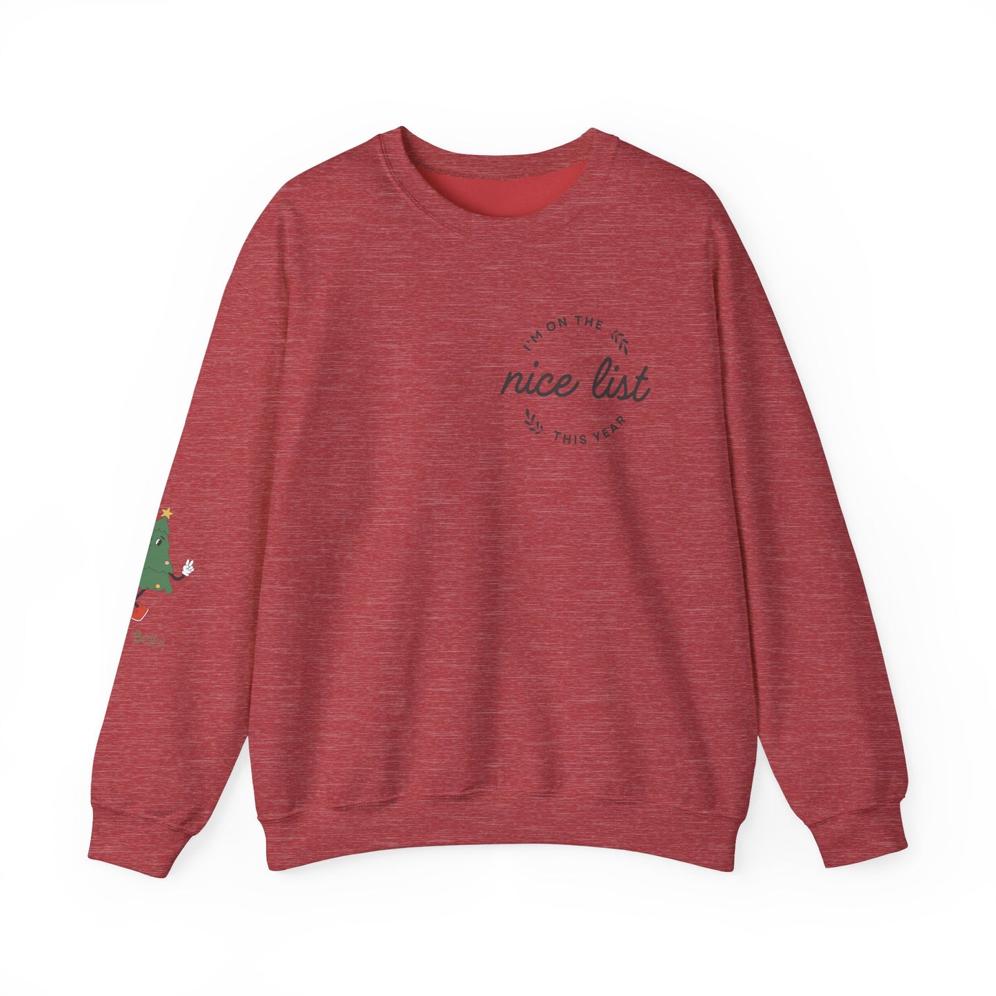 Festive Nice List Crewneck Sweatshirt - Holiday Cheer & Christmas Spirit