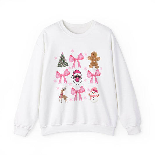 Festive Holiday Crewneck Sweatshirt with Christmas Designs