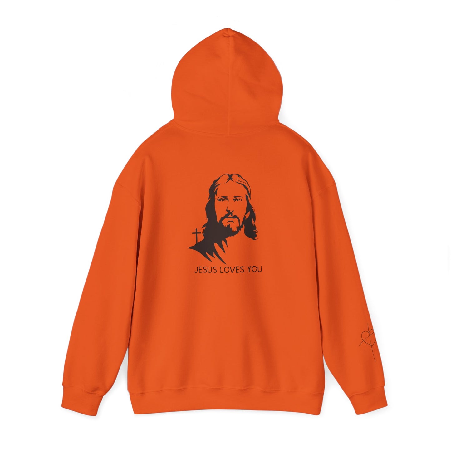 Unisex Heavy Blend™ Hoodie - "Jesus Loves You" Inspirational Sweatshirt