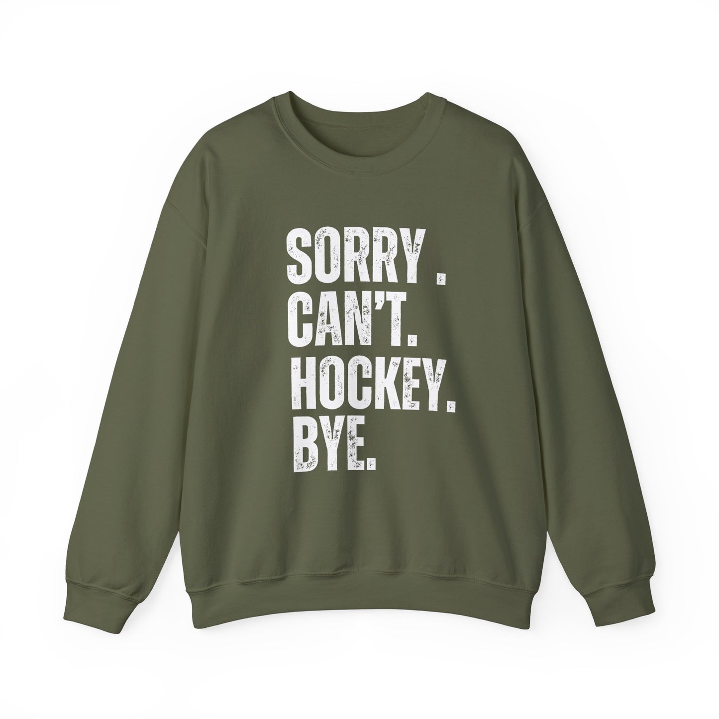 Sorry Cant Hockey - Funny Comfortable Unisex Crewneck Sweatshirt - Cozy Essential for Every Occasion