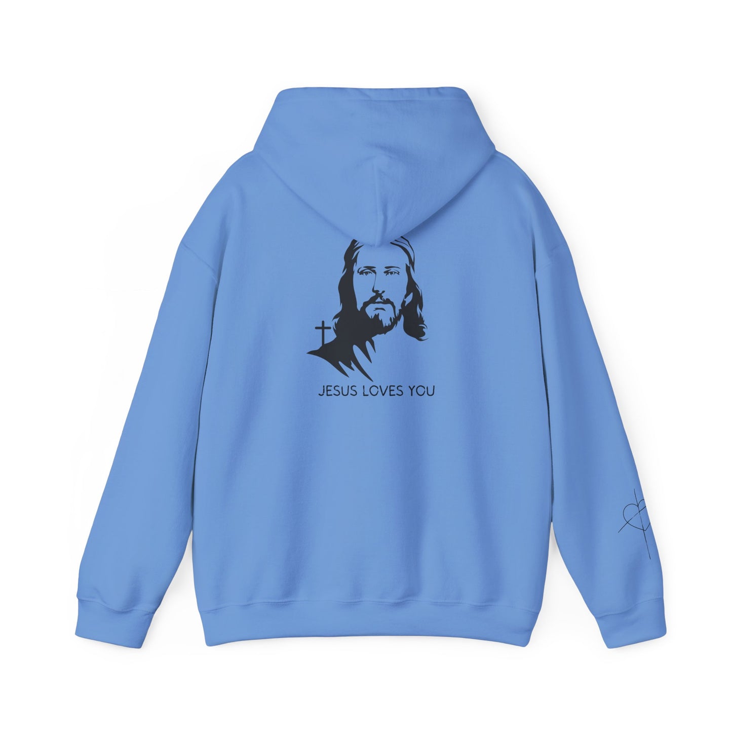 Unisex Heavy Blend™ Hoodie - "Jesus Loves You" Inspirational Sweatshirt