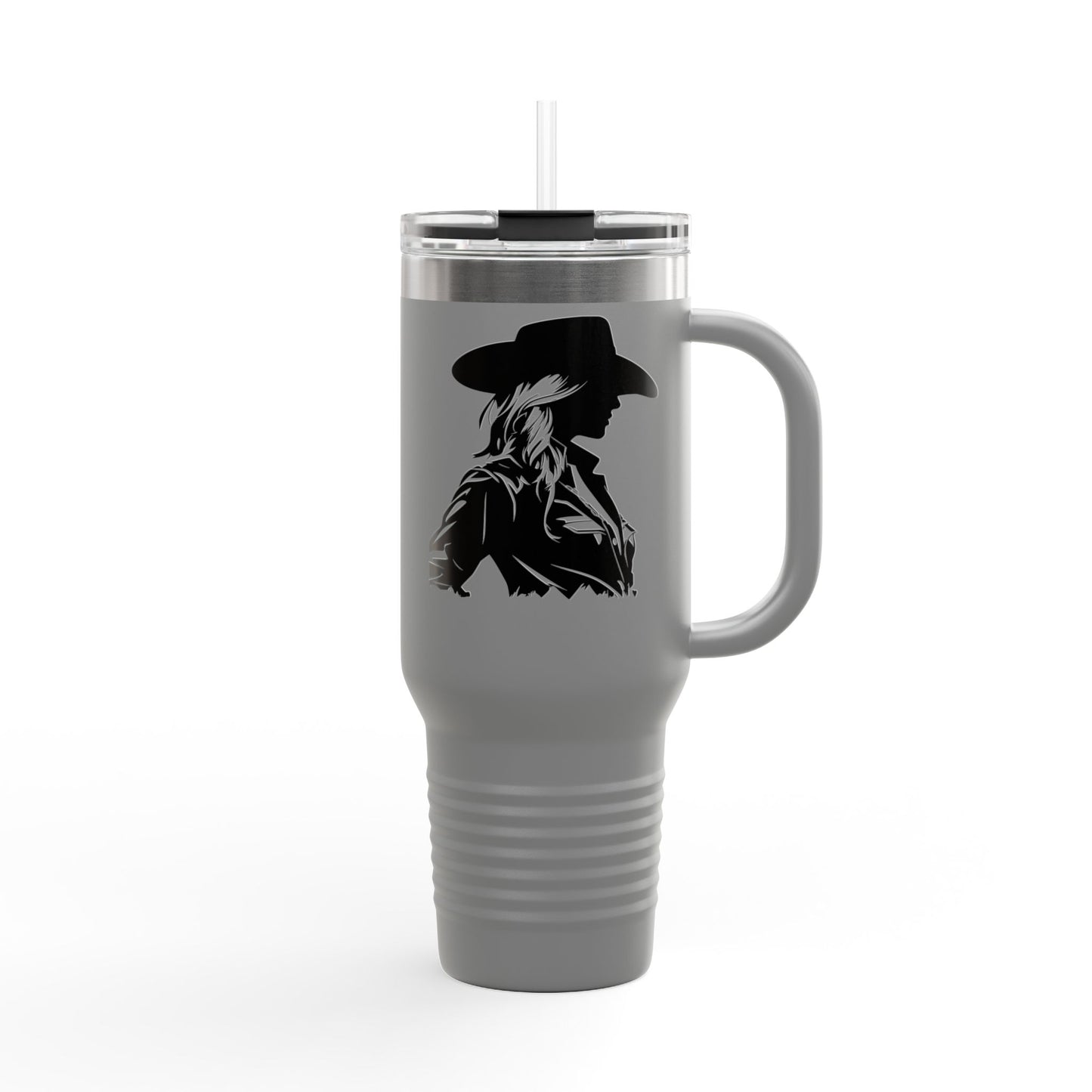 Cowgirl Silhouette Insulated Travel Mug - 40oz - Perfect for Adventurers