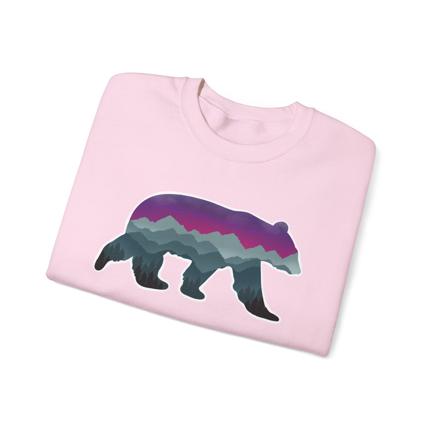 Mountain Bear Unisex Crewneck Sweatshirt - Cozy Graphic Sweater