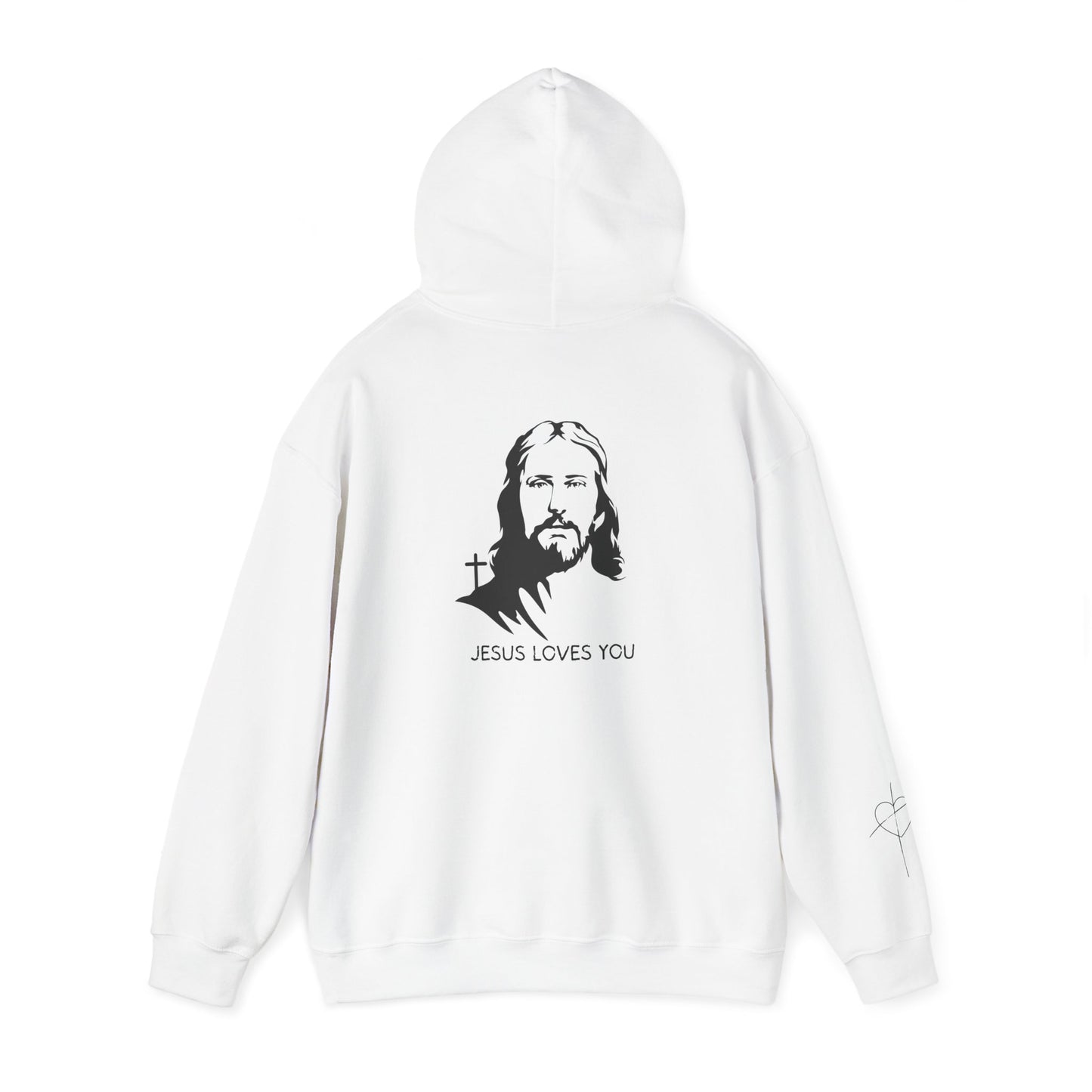 Unisex Heavy Blend™ Hoodie - "Jesus Loves You" Inspirational Sweatshirt