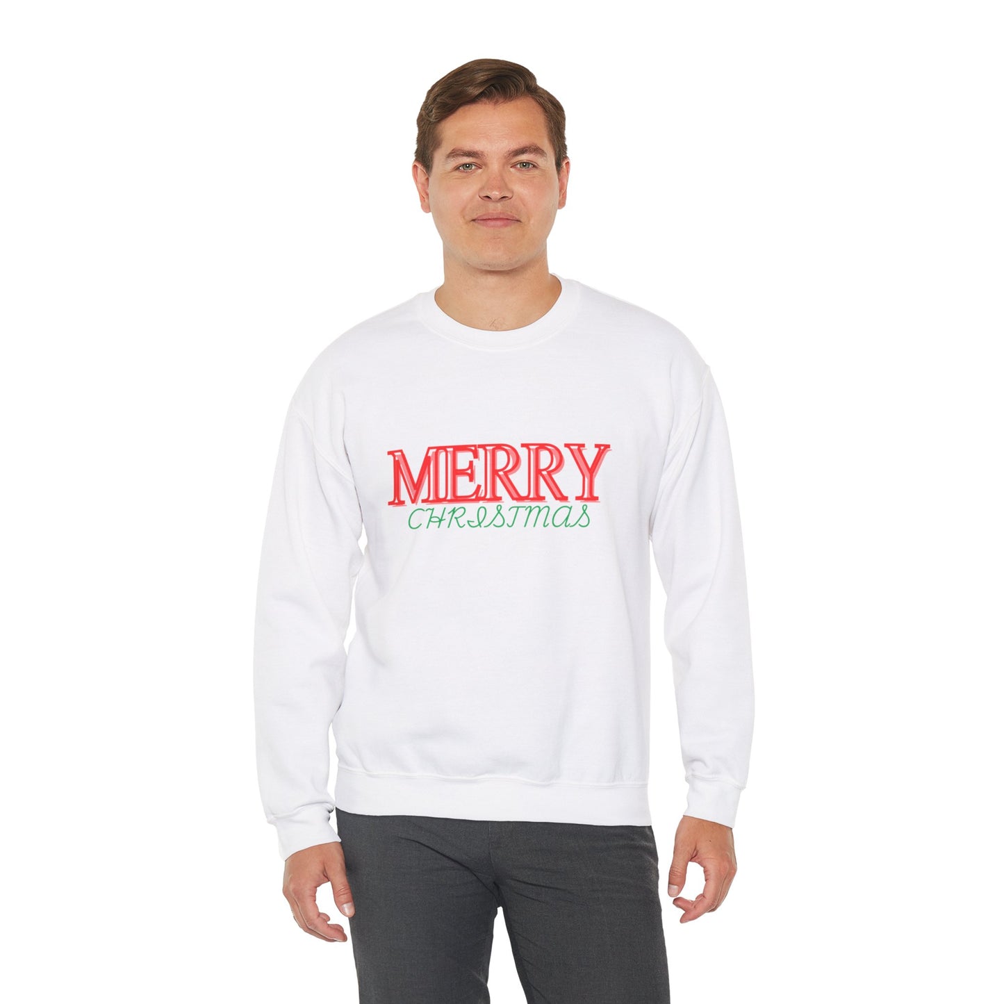 Merry Christmas Sweatshirt - Unisex Heavy Blend™ Crewneck for Festive Comfort