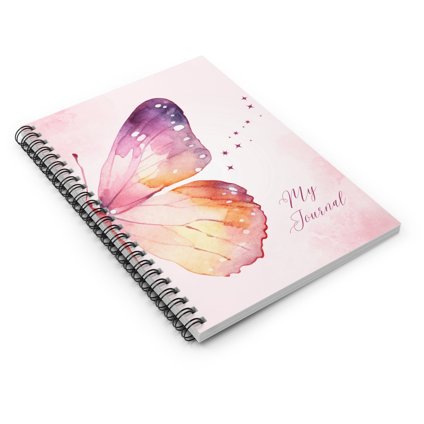 Butterfly-Themed Spiral Notebook - My Journal | Ruled Line for Creative Writing & Daily Notes