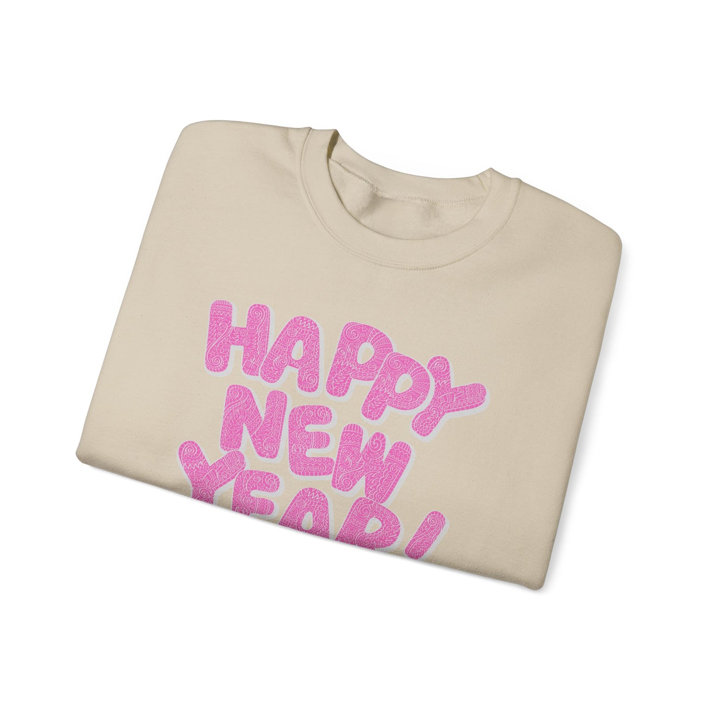 Happy New Year 2025 Pink Unisex Crewneck Sweatshirt