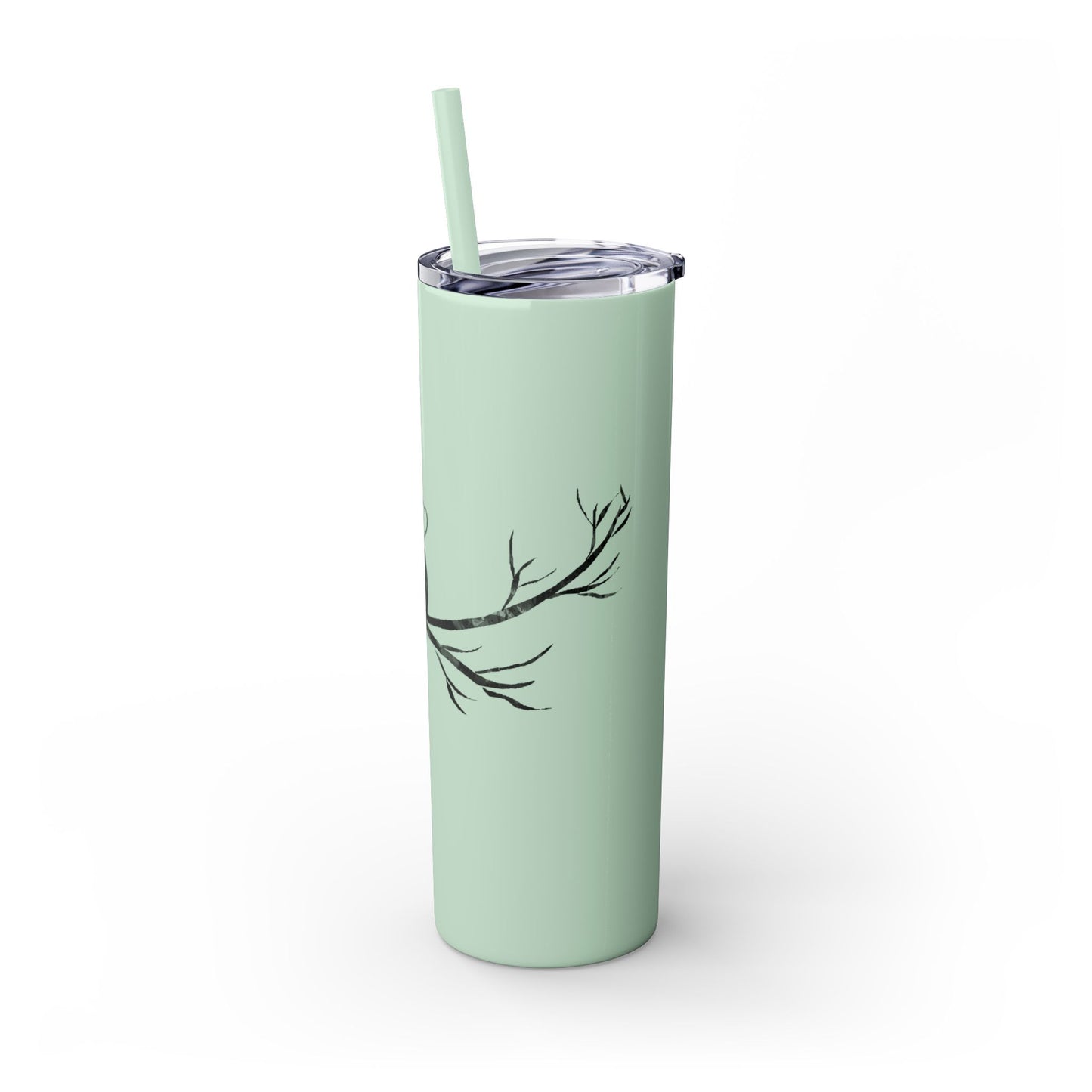 Couple's Love Birds Skinny Tumbler with Straw - 20oz | Perfect Gift for Anniversaries & Valentine's Day